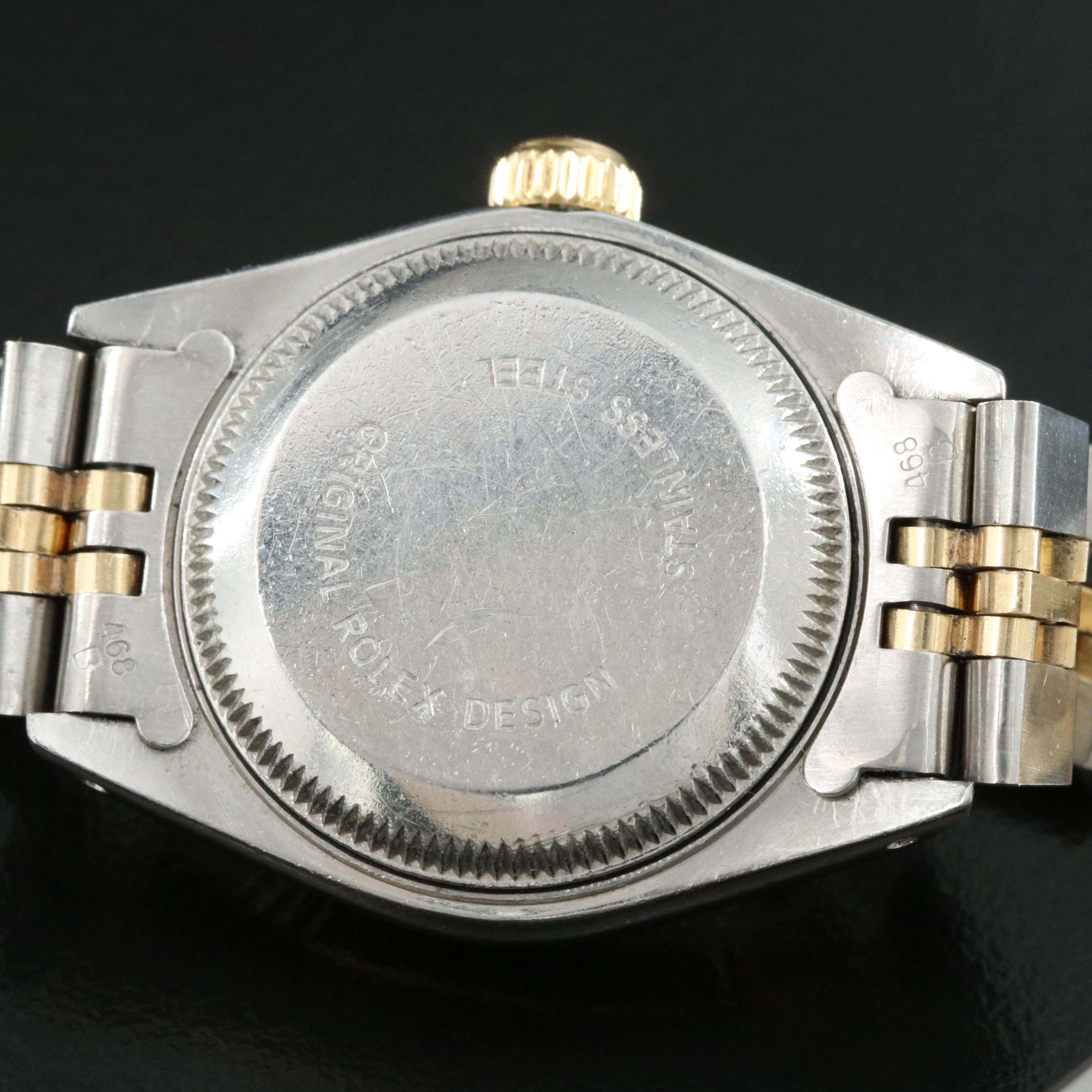 1989 Rolex Custom Diamond Dial Oyster Perpetual Datejust Automatic Watch