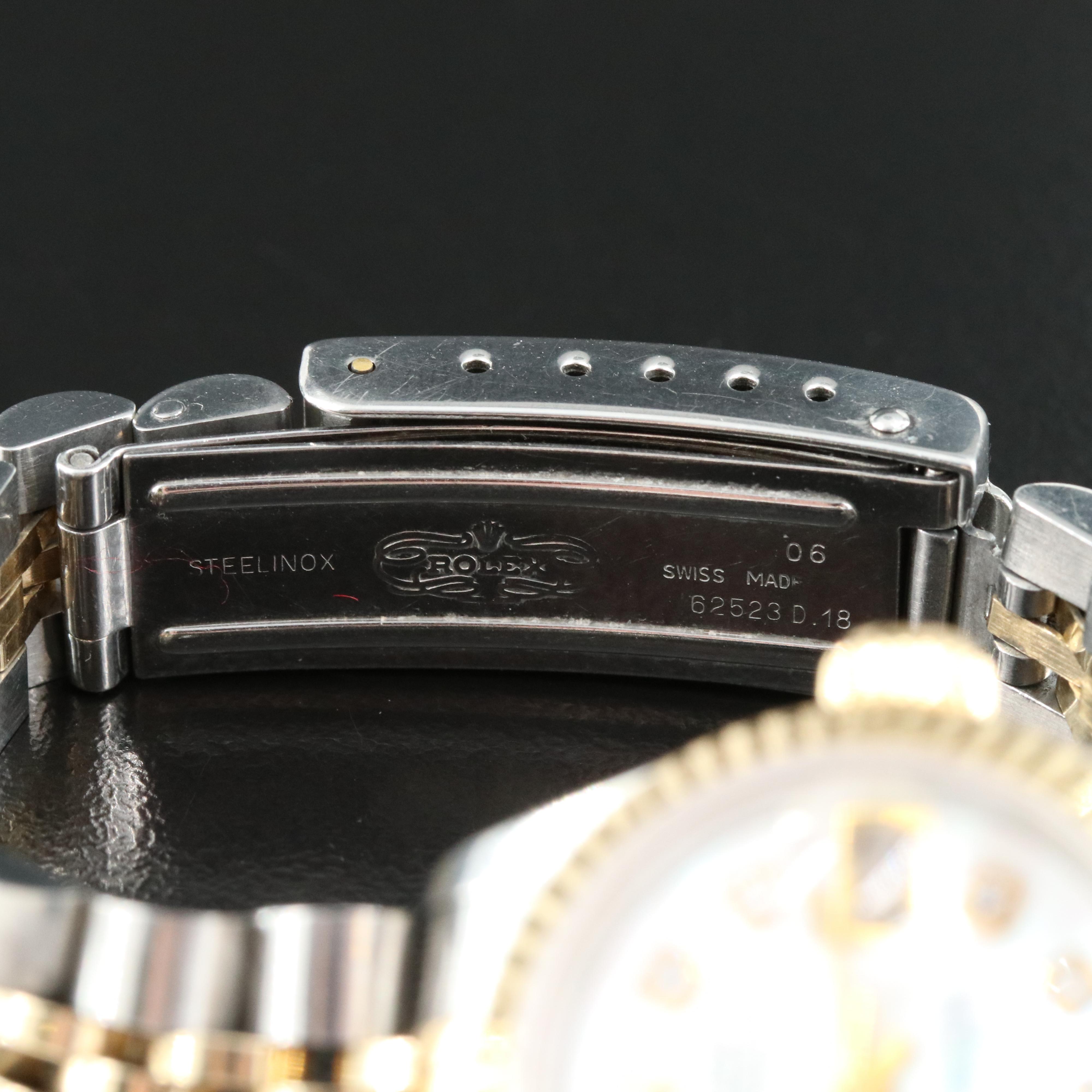 1989 Rolex Custom Diamond Dial Oyster Perpetual Datejust Automatic Watch