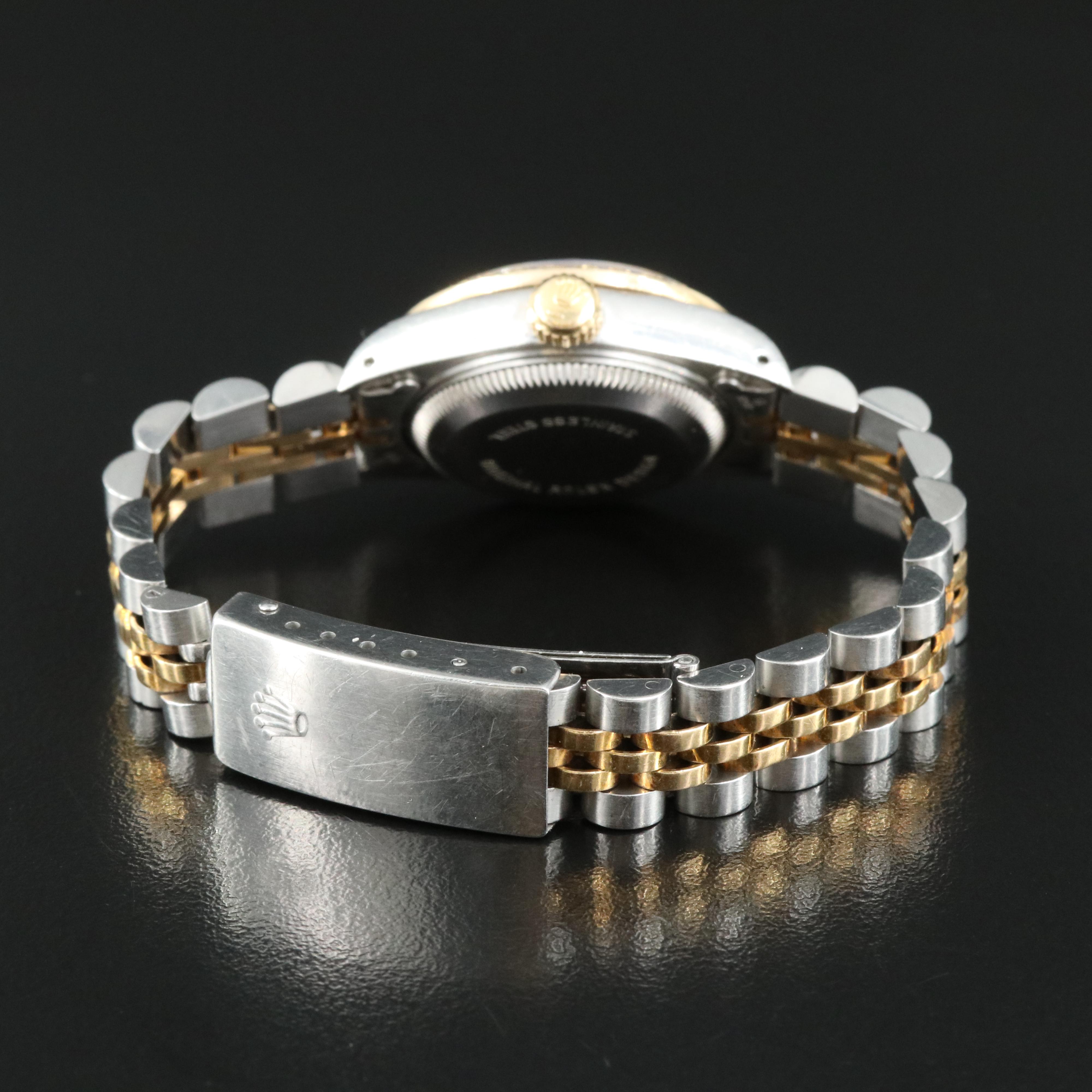 1989 Rolex Custom Diamond Bezel Oyster Perpetual Datejust Watch