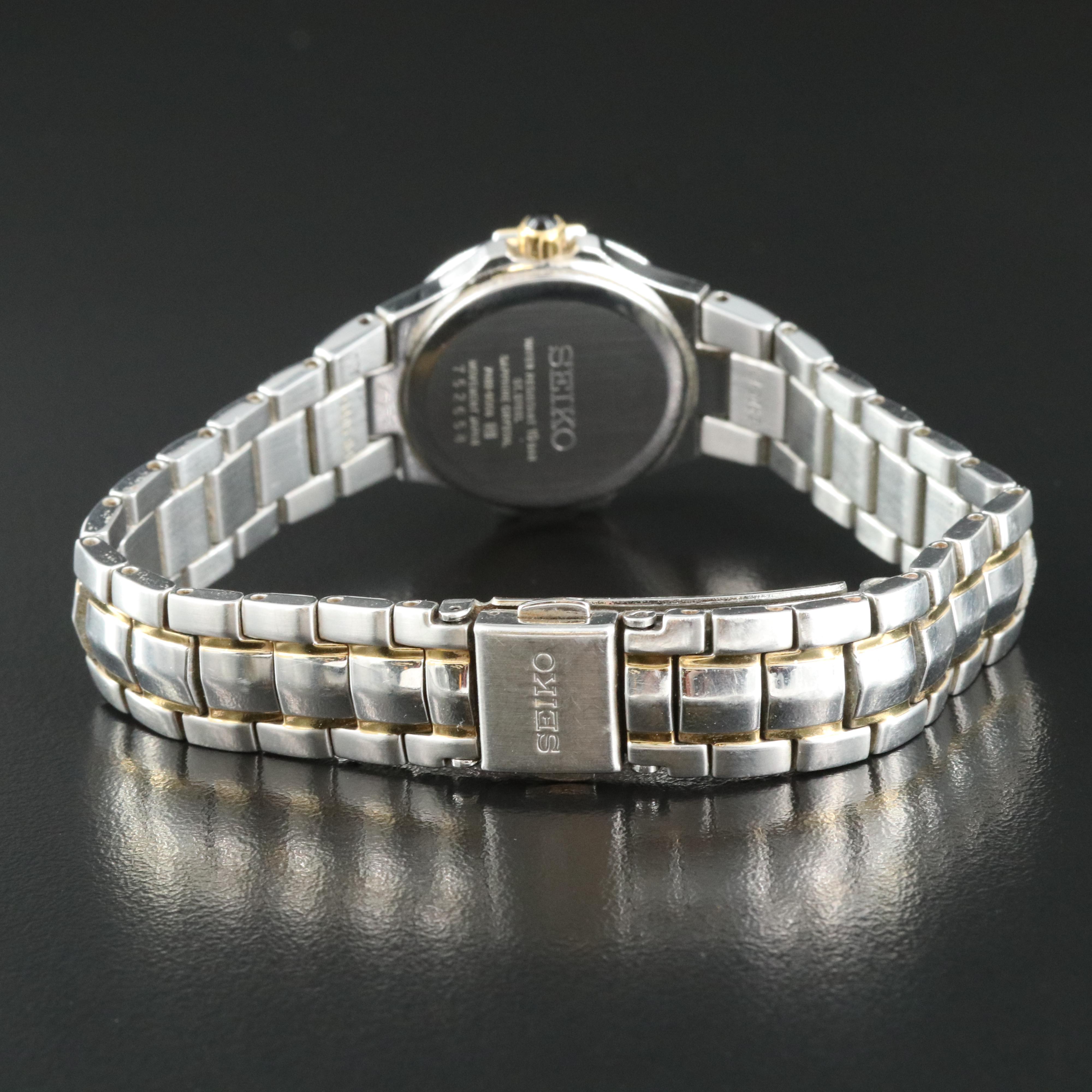 Seiko Coutura Diamond Two-Tone Mother-of-Pearl Diamond Watch