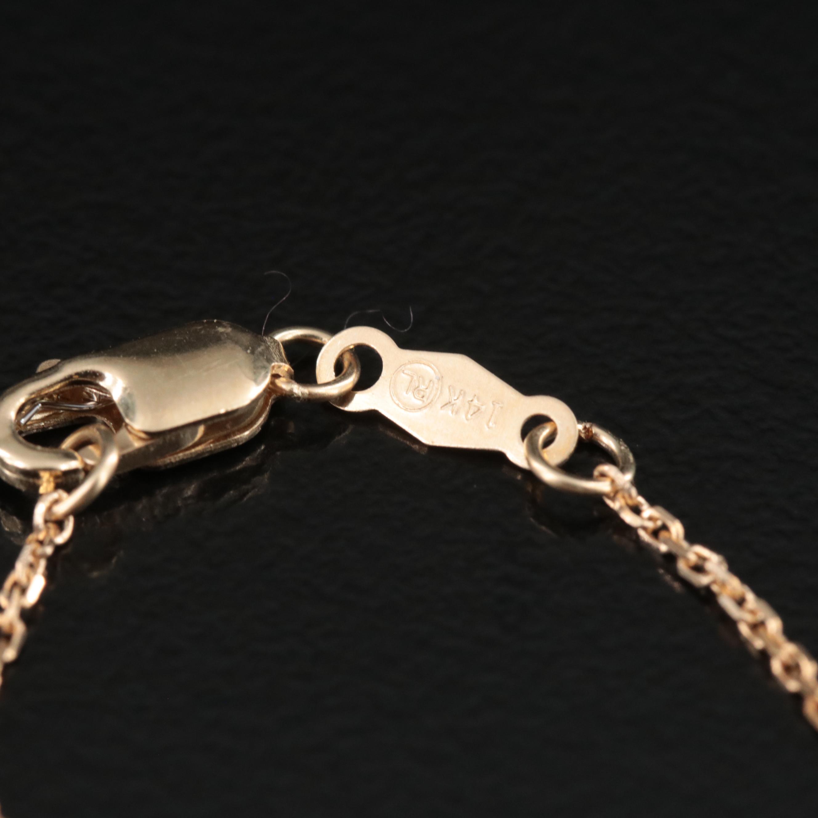 14K Bead Station Necklace