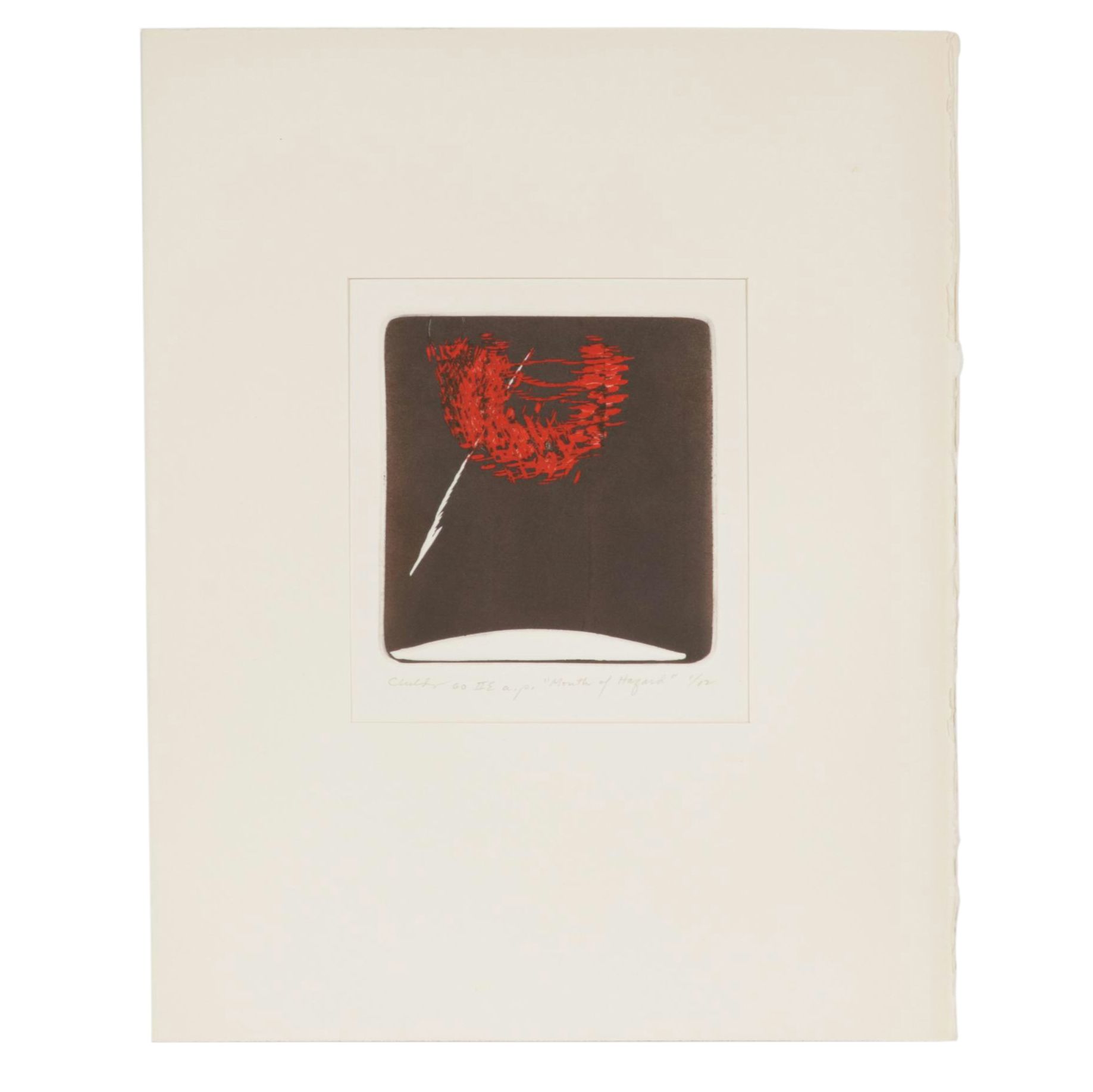 Bernard Childs Embossed Hand-Colored Etching "Month Of Hazard," 1960