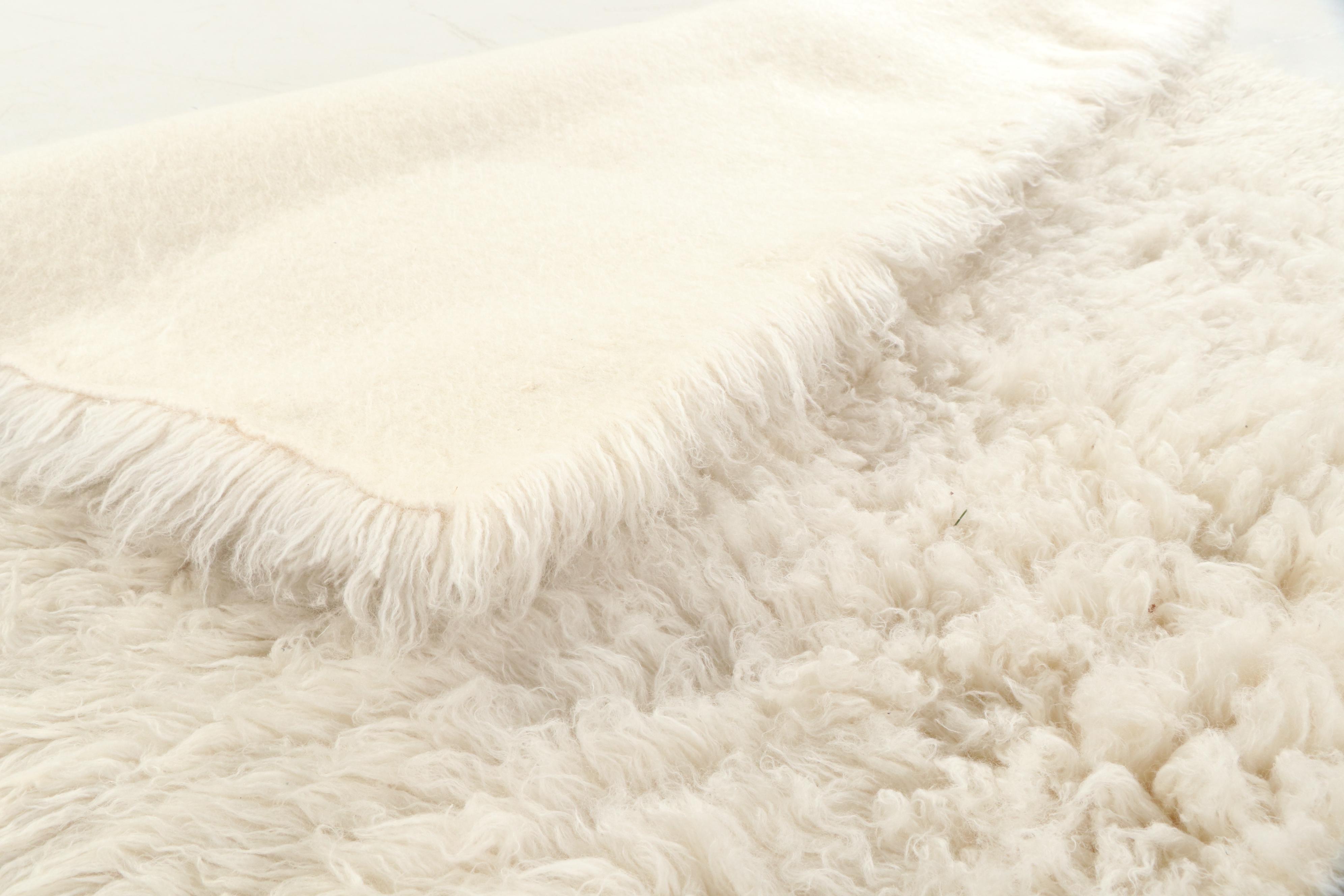 5'11 x 9'4 Greek Flokati Sheepskin Shag Area Rug