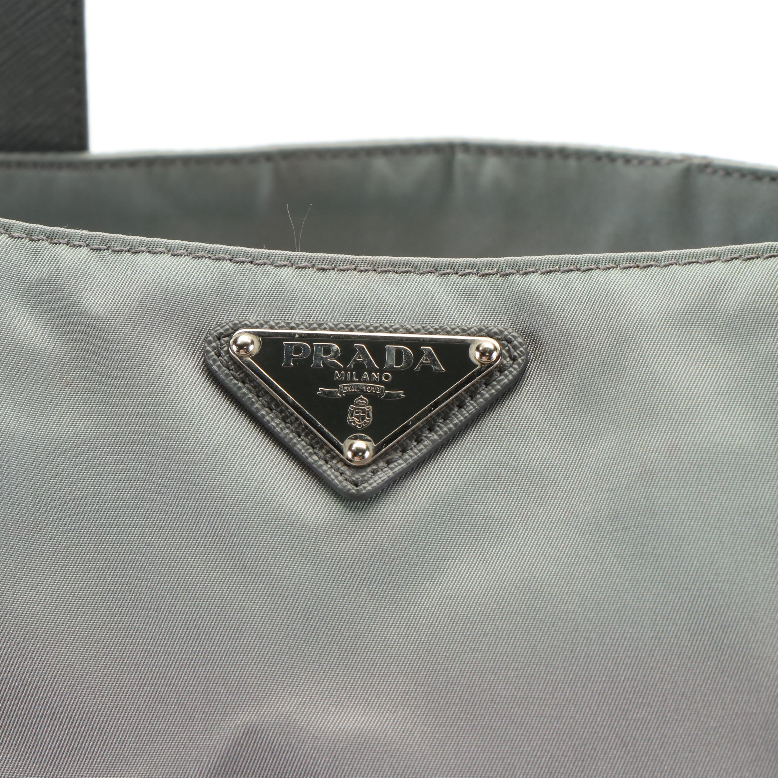 Prada Tote Bag in Gray Tessuto Nylon