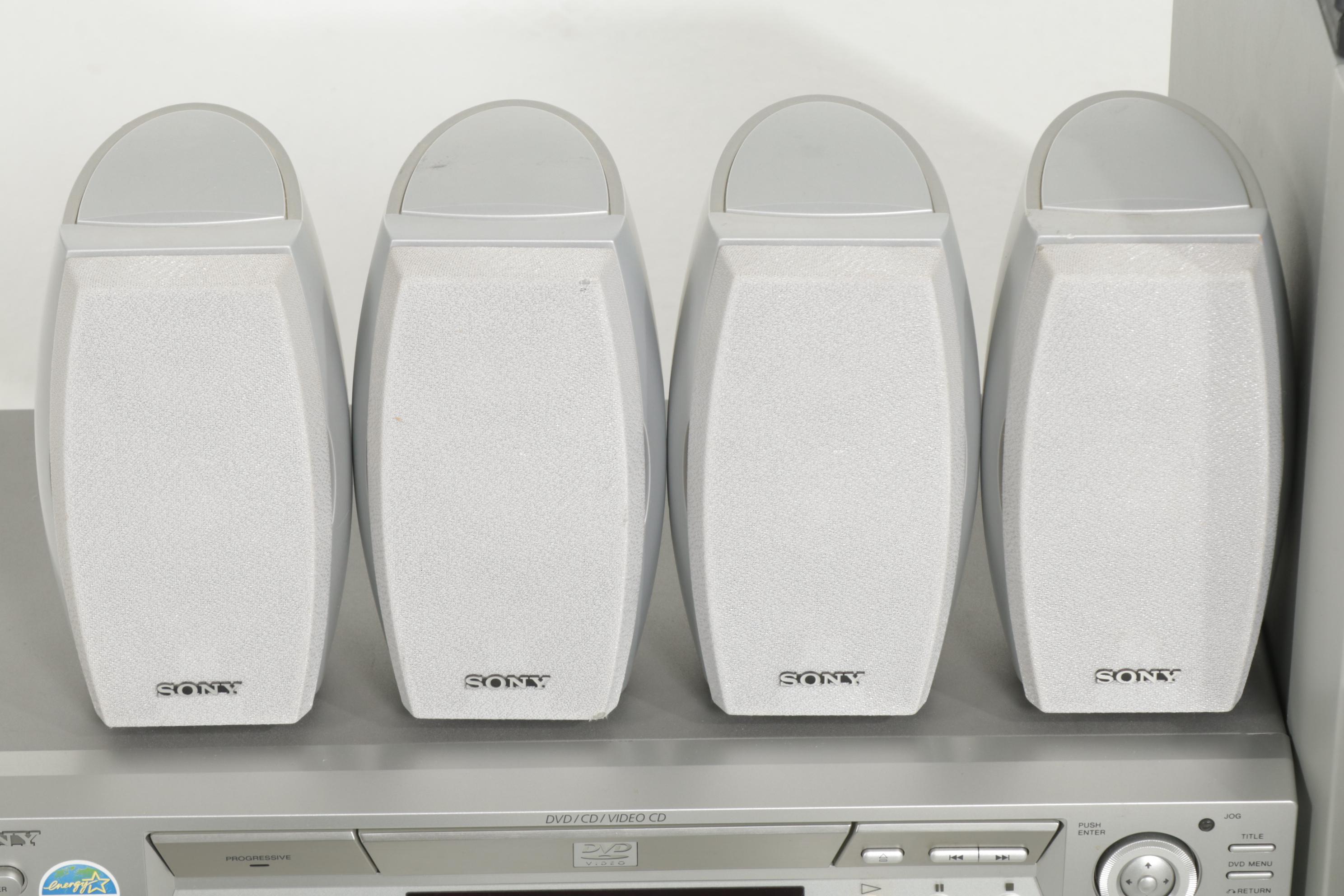 Sony Audio Video Receiver, DVD Player and Micro Satellite Speaker System