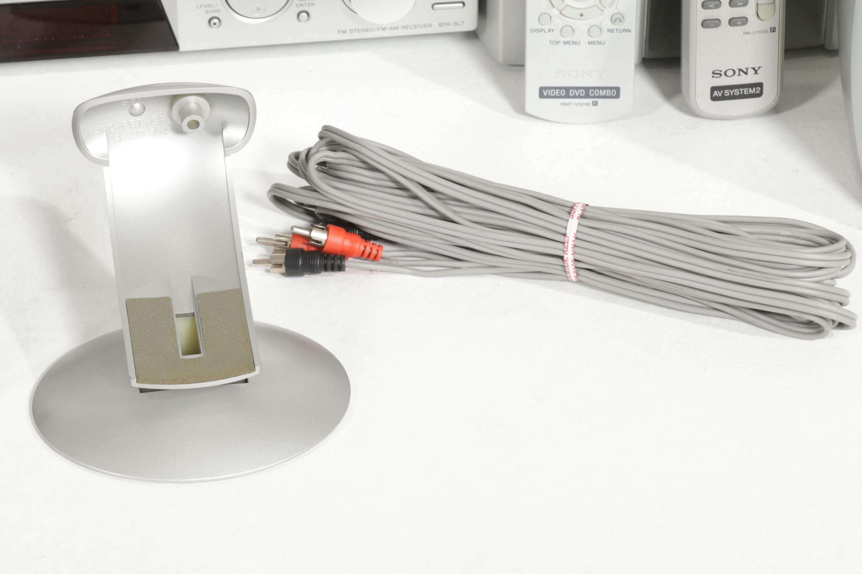 Sony Audio Video Receiver, DVD Player and Micro Satellite Speaker System