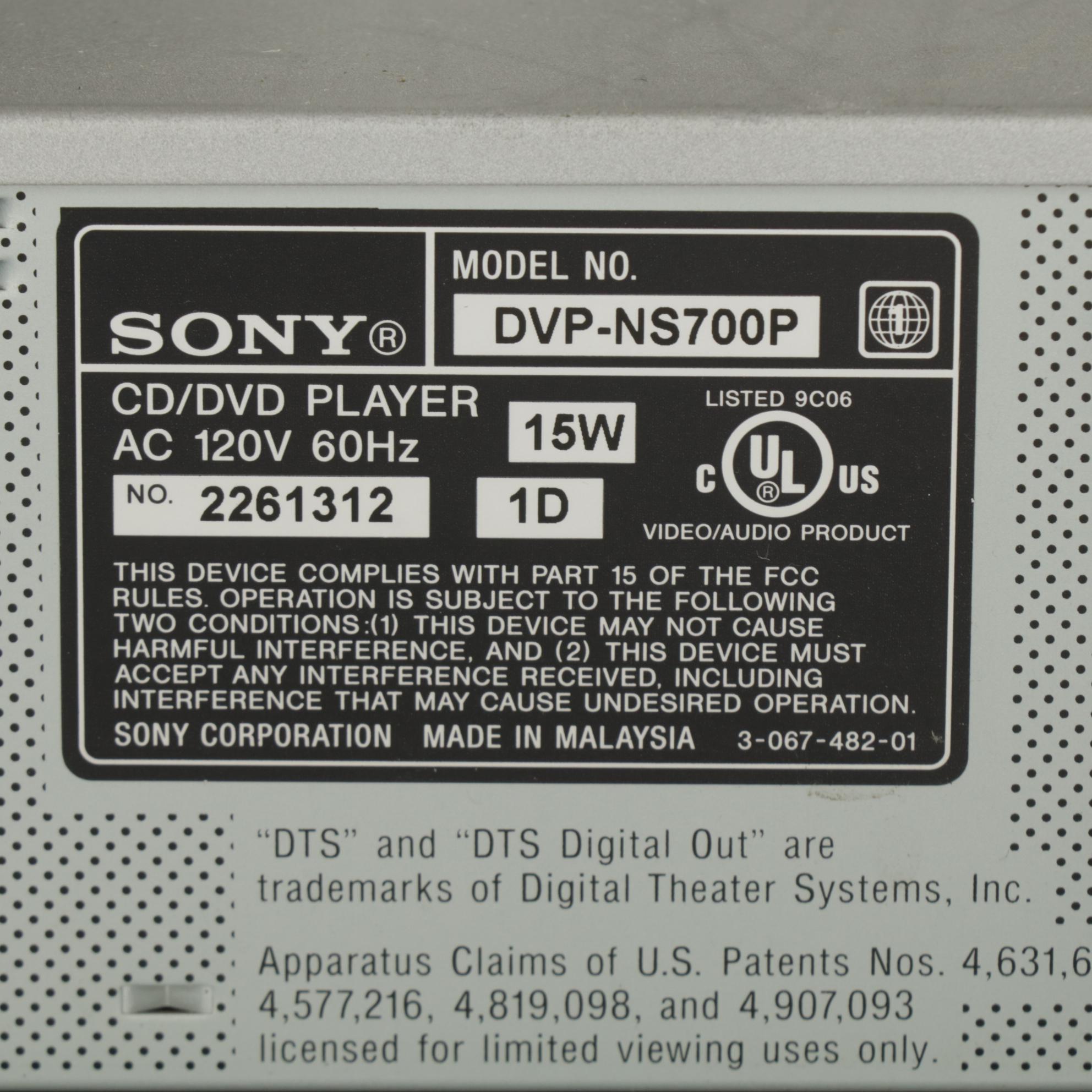 Sony Audio Video Receiver, DVD Player and Micro Satellite Speaker System