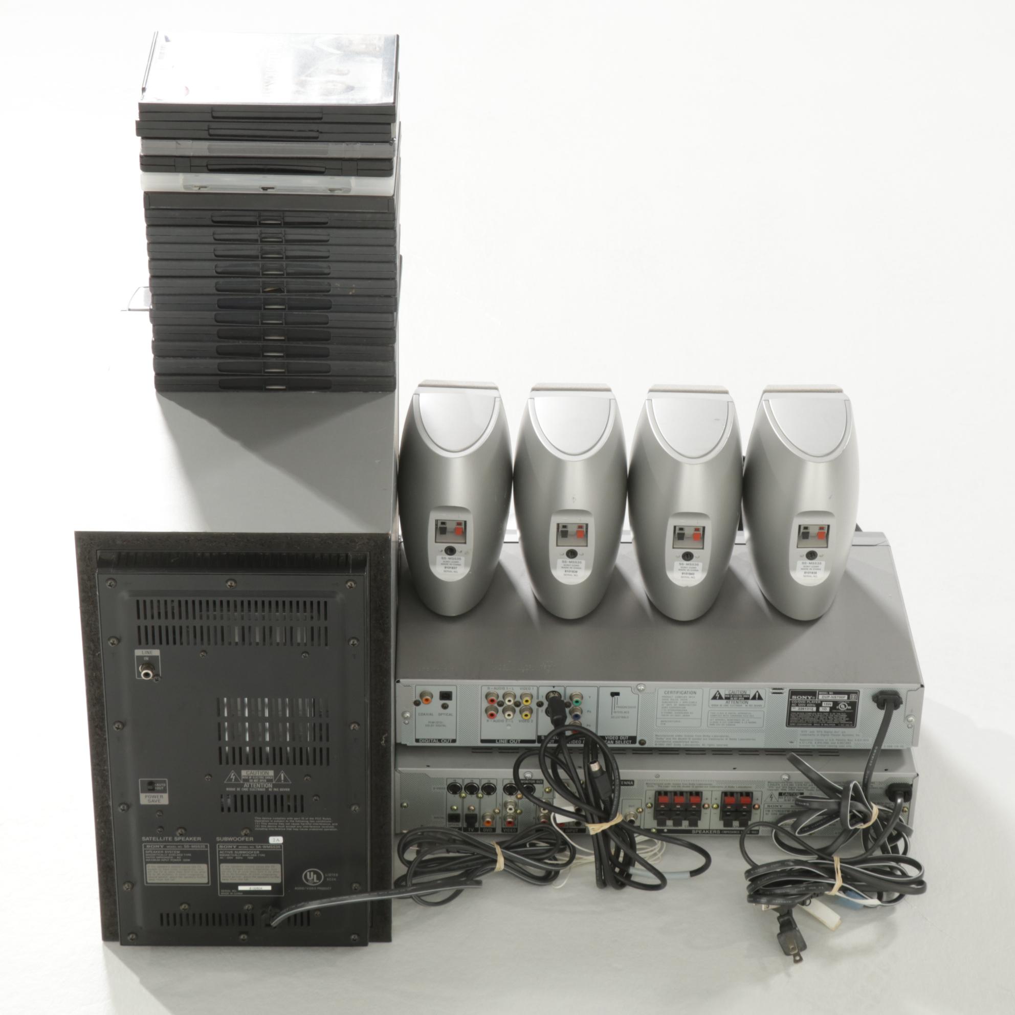 Sony Audio Video Receiver, DVD Player and Micro Satellite Speaker System