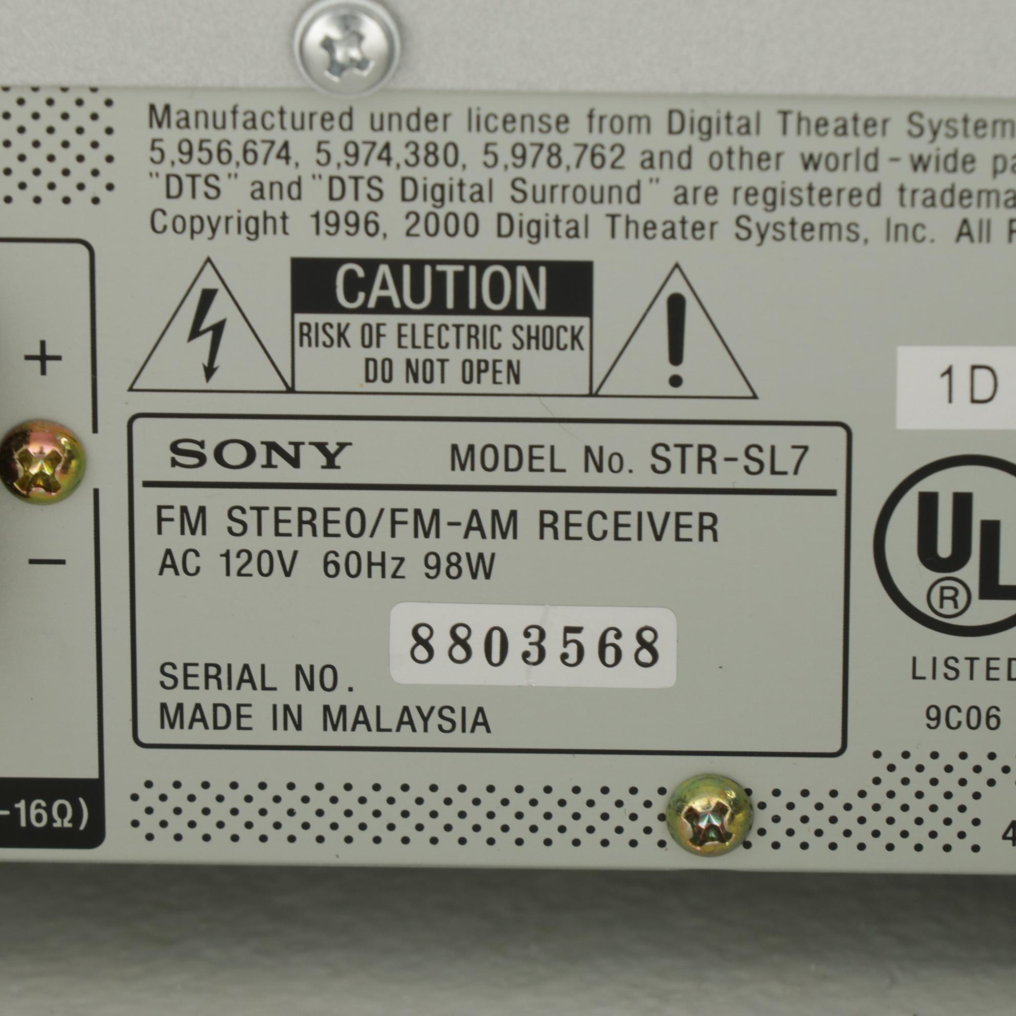 Sony Audio Video Receiver, DVD Player and Micro Satellite Speaker System