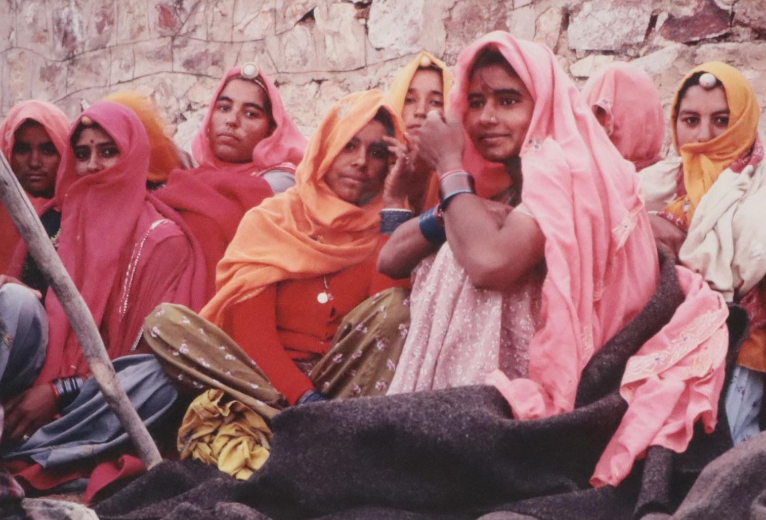 Chromogenic Color Photograph of Group Portrait of Indian Women