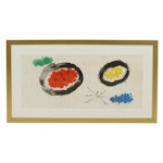 Joan Miró Triple-Page Color Lithograph for "Derrière le Miroir," 1961