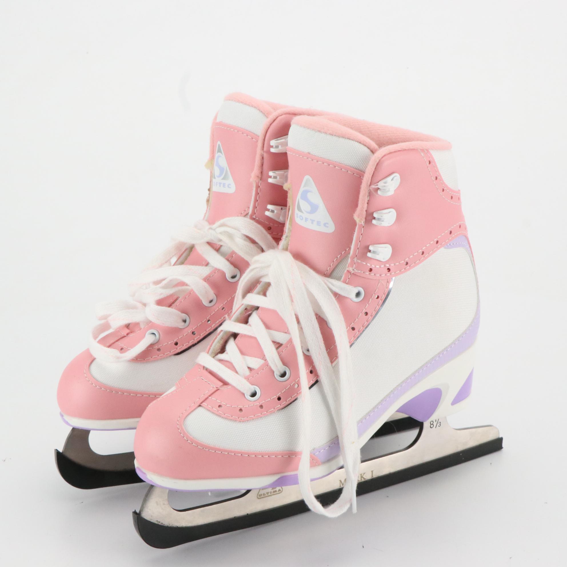 Children's Jackson Skates Softec Vista Ice Skates in Pink, Purple and White