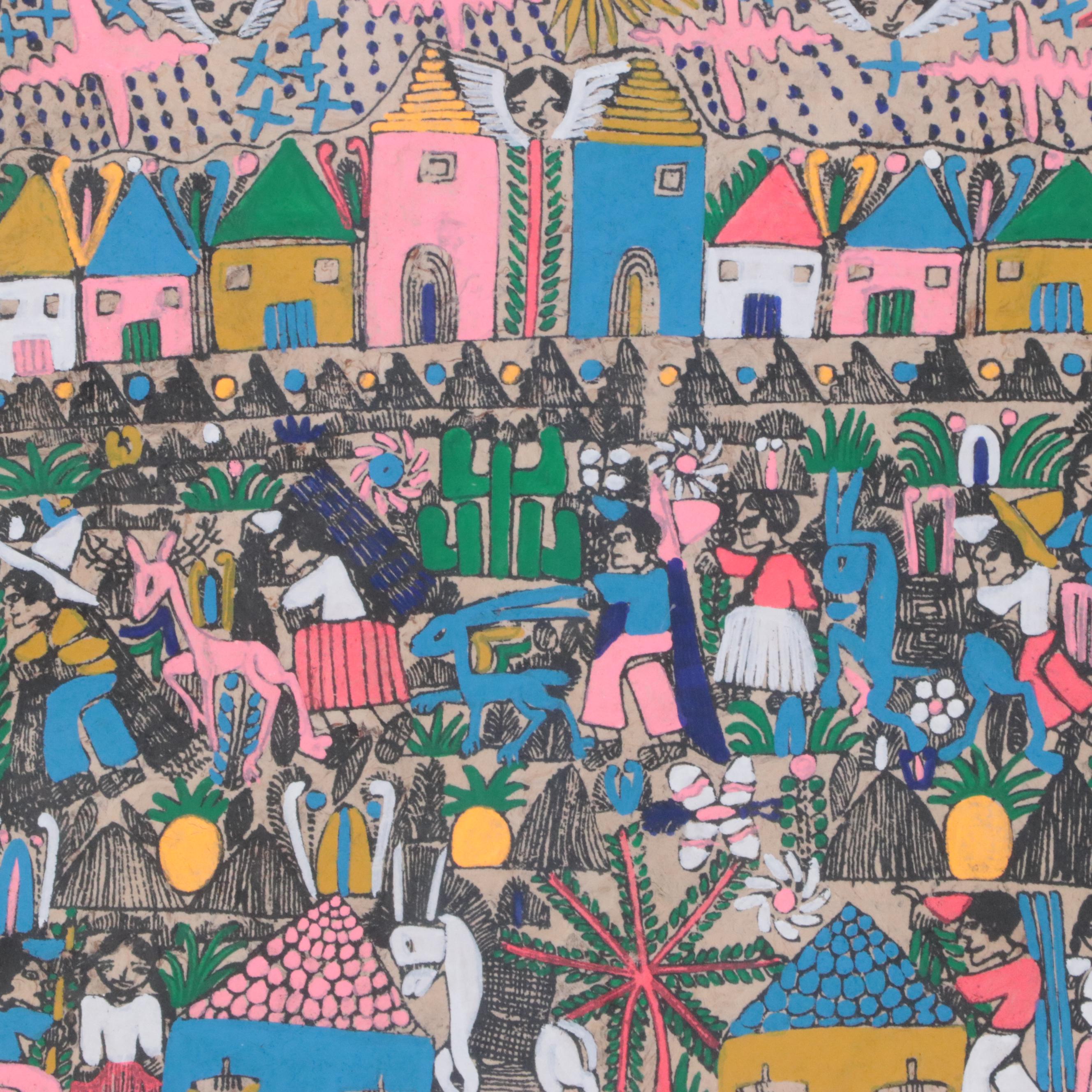 Mexican Folk Art Amate Bark Paintings