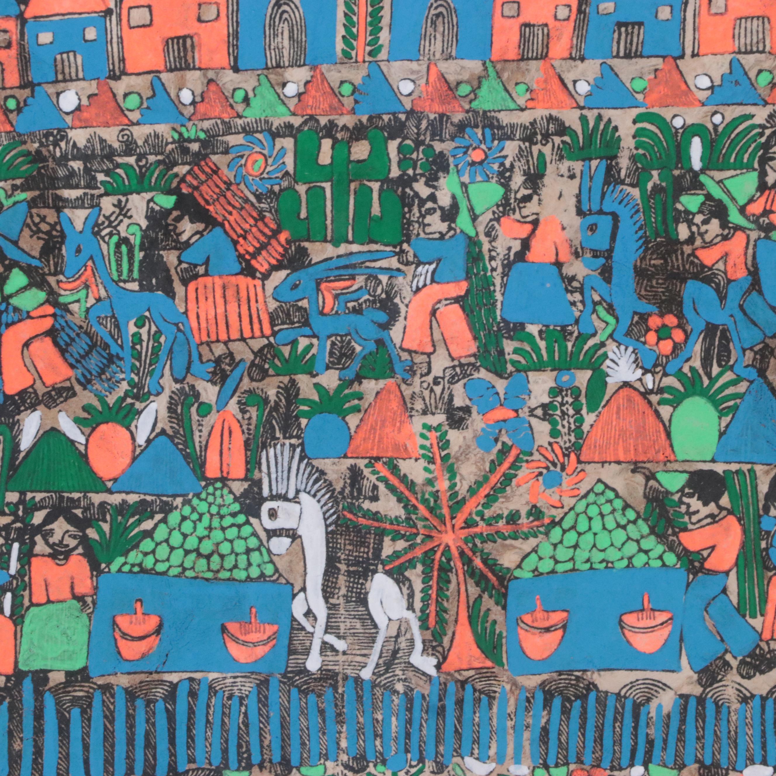 Mexican Folk Art Amate Bark Paintings