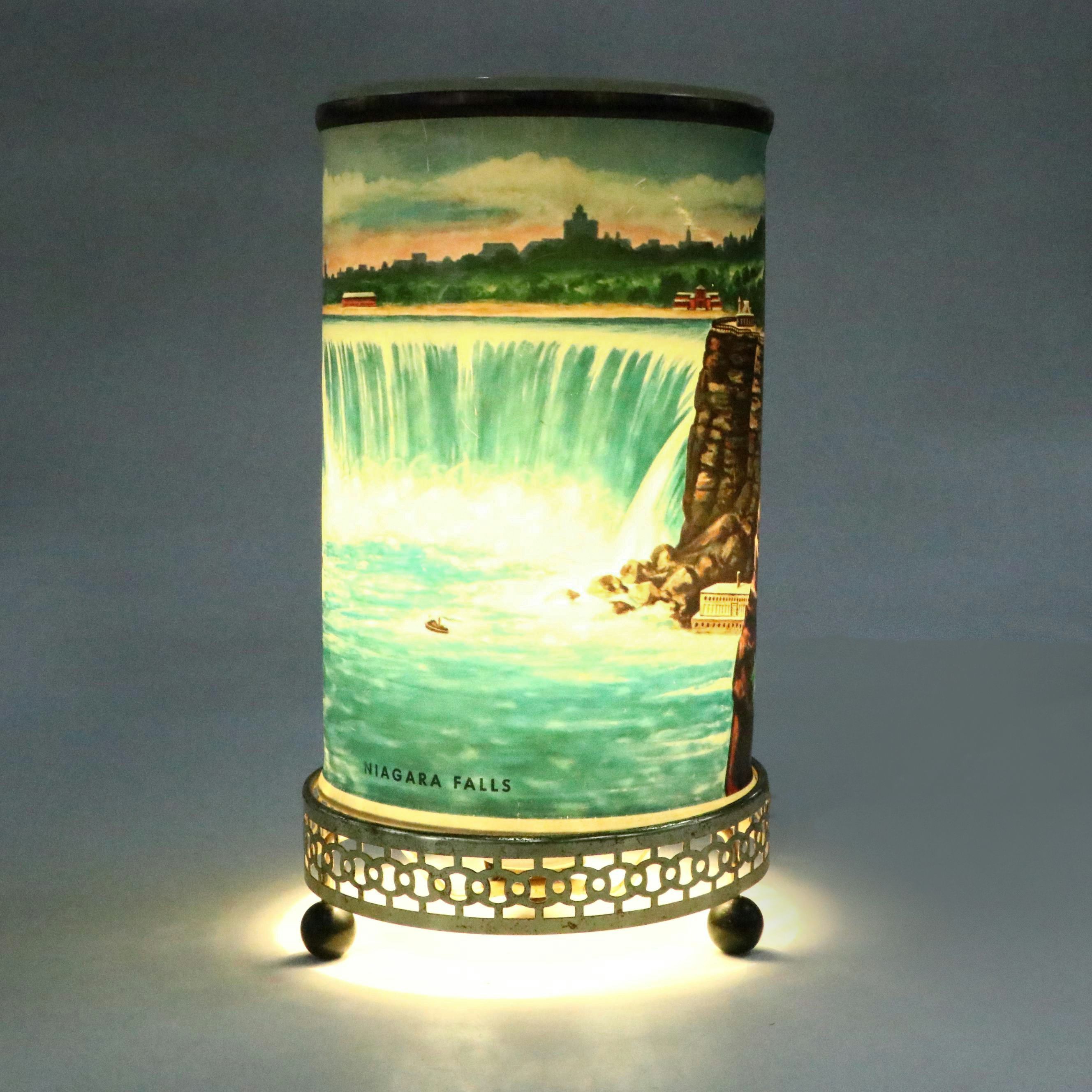 Econolite Corp. Niagara Falls Acetate Heat Motion Table Lamp Circa 1955 EBTH