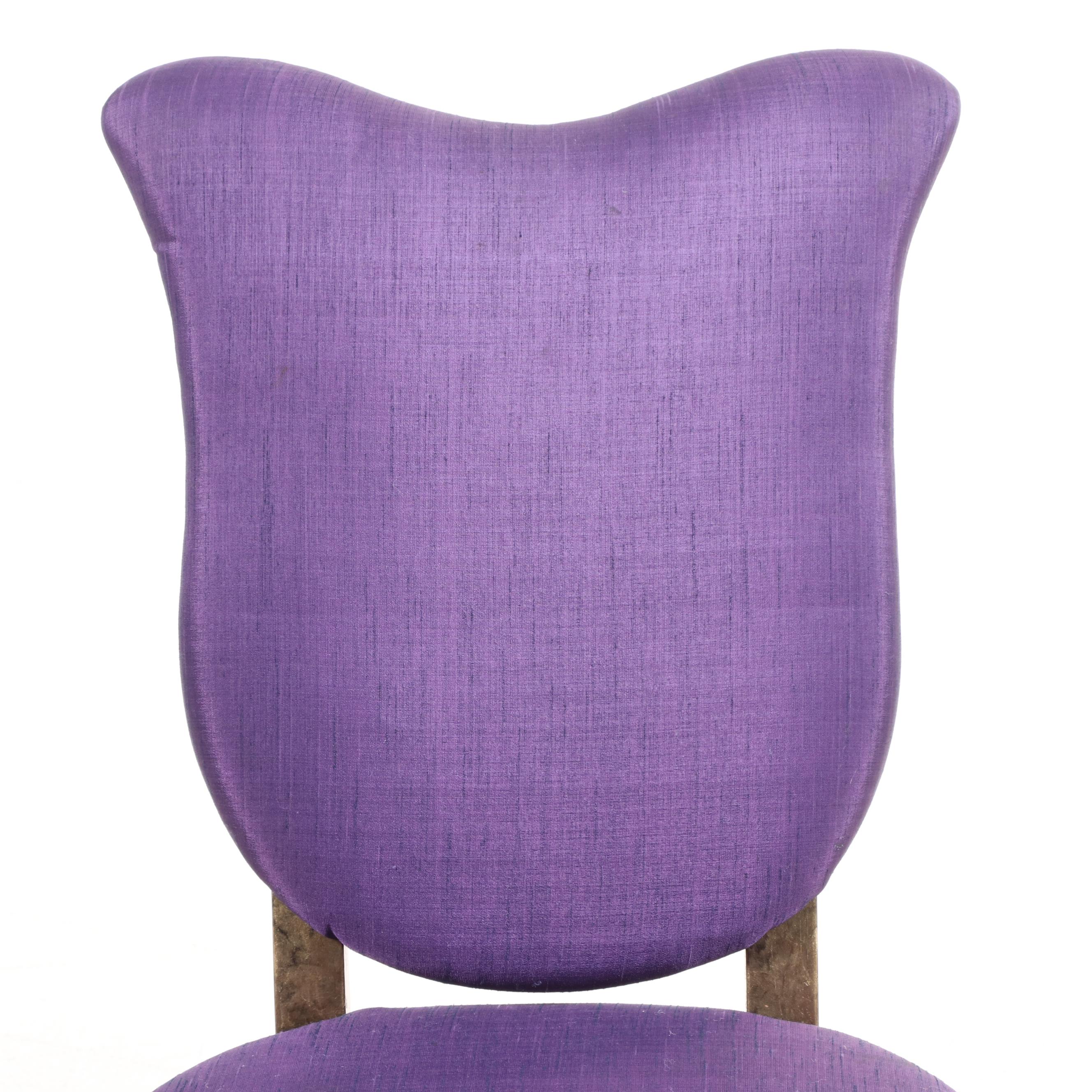 Swaim Furniture Gold Leaf-Decorated Extension Dining Table and Ten Chairs