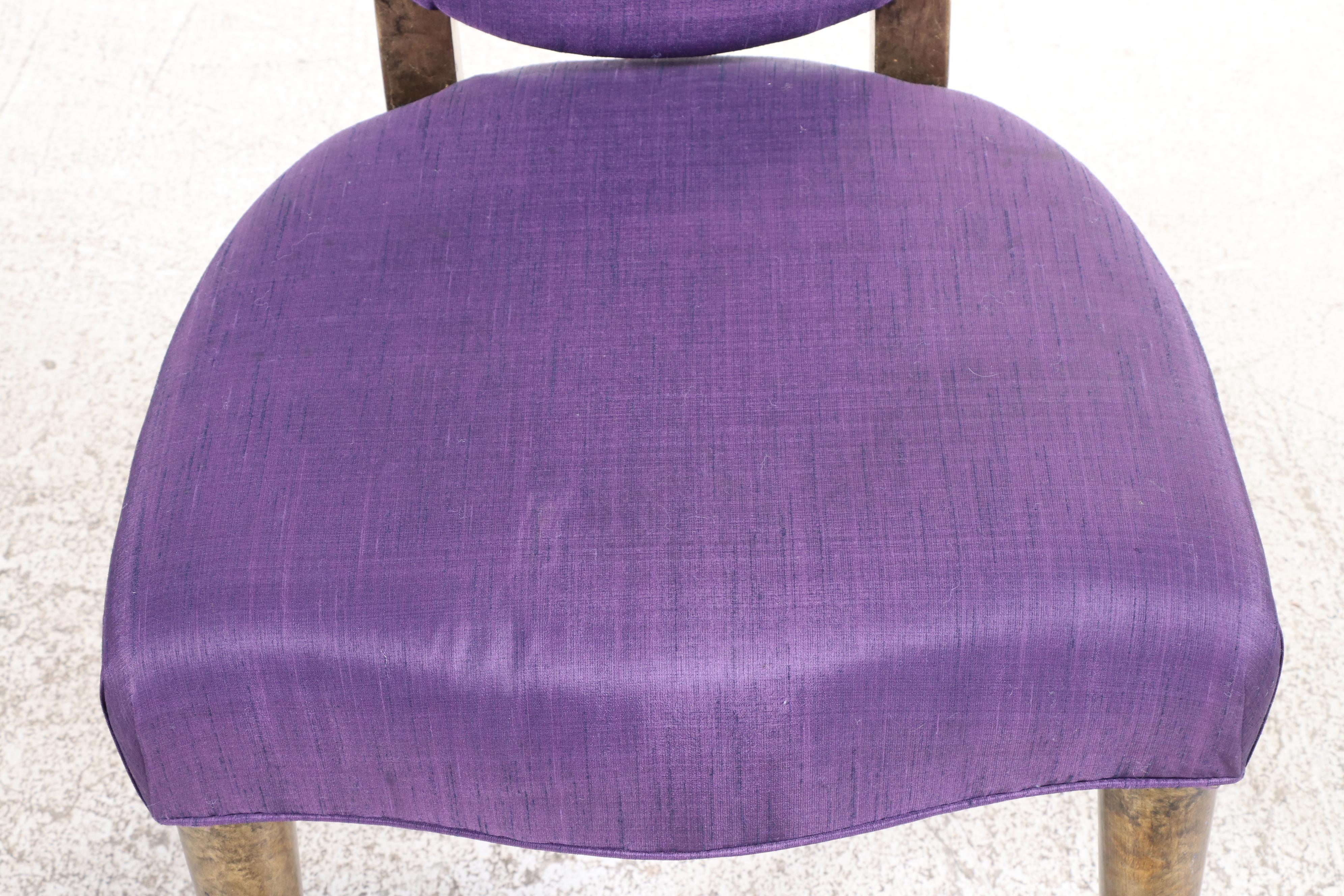 Swaim Furniture Gold Leaf-Decorated Extension Dining Table and Ten Chairs