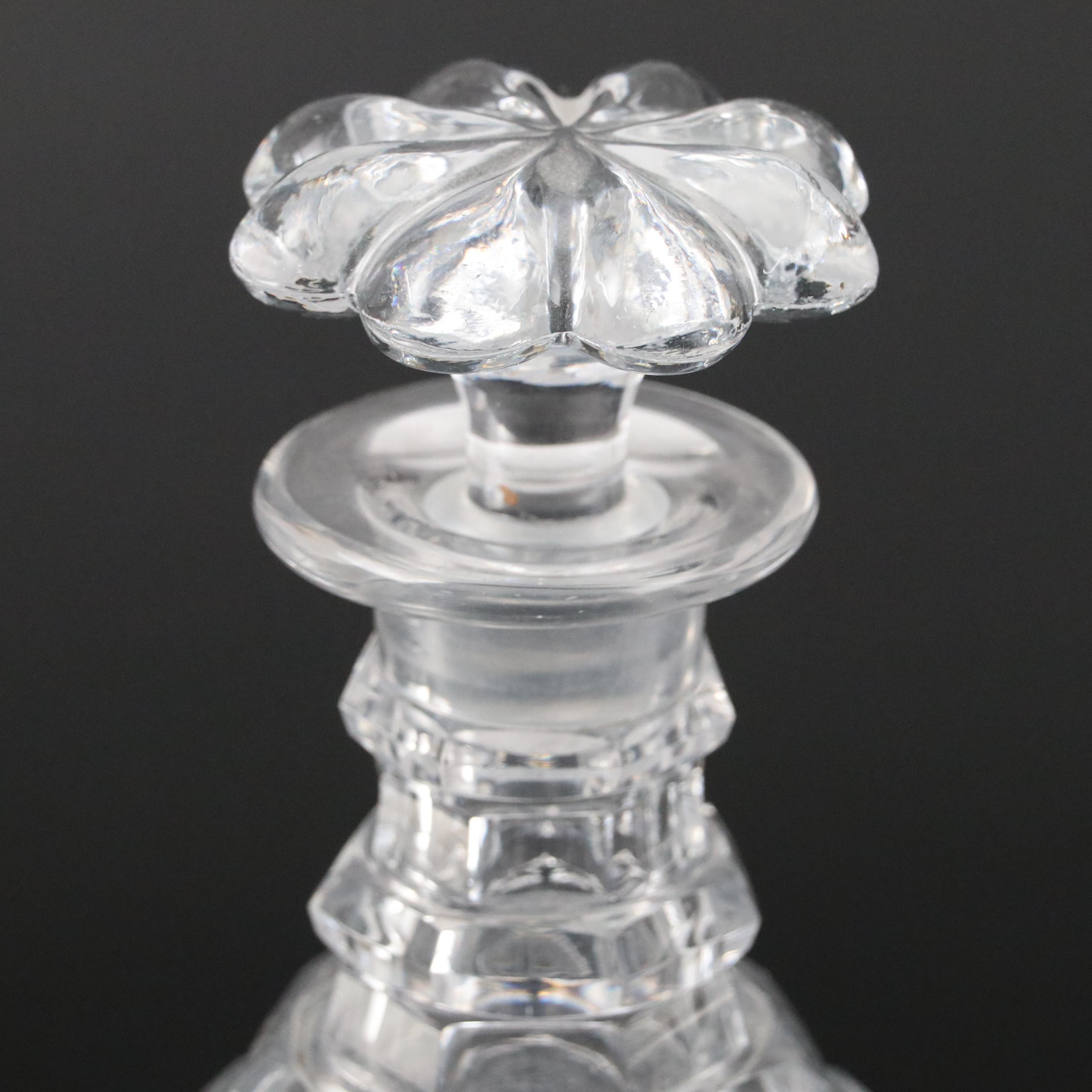 Pair of Baccarat Mold Blown Glass ‘Moule En Plein’ Decanters