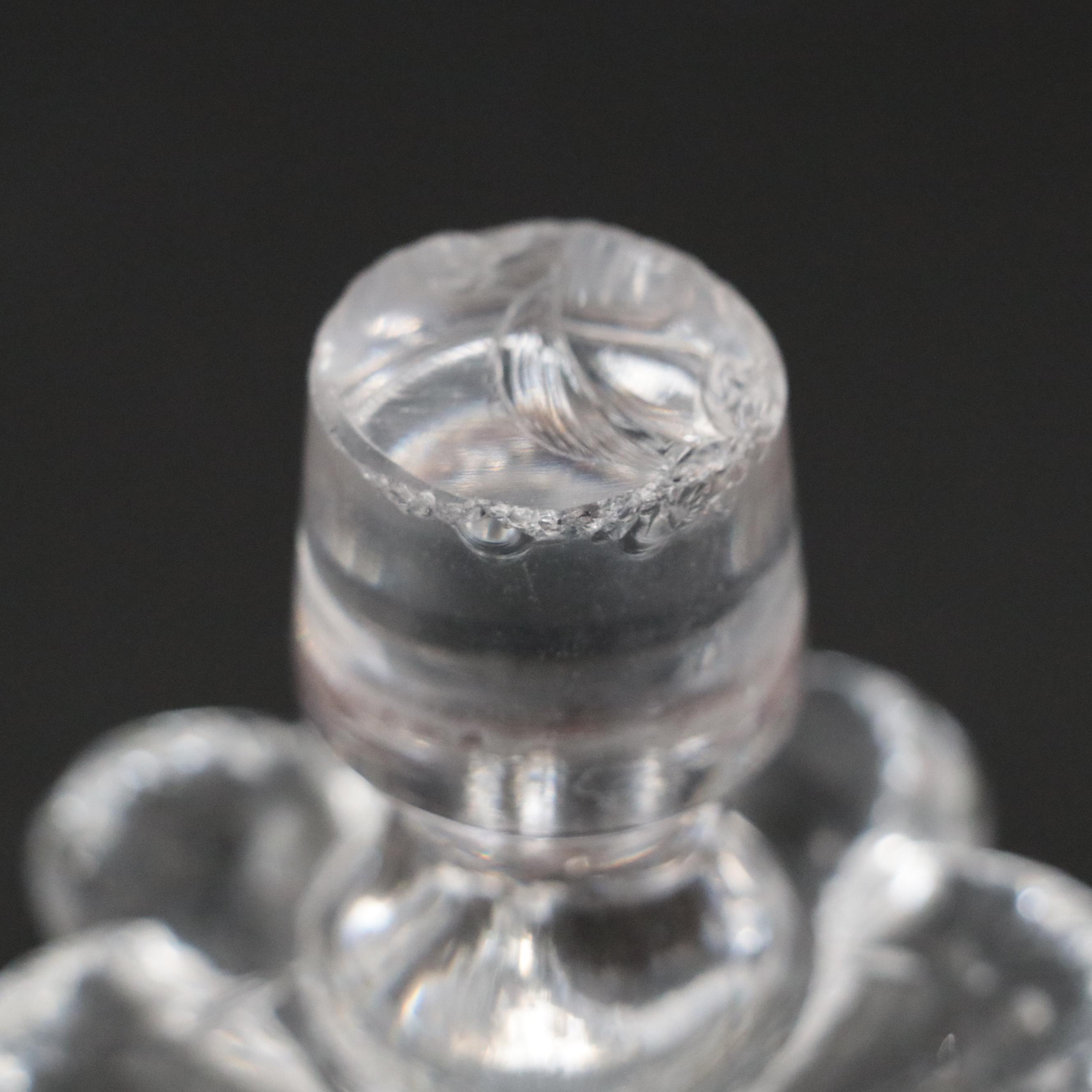 Pair of Baccarat Mold Blown Glass ‘Moule En Plein’ Decanters