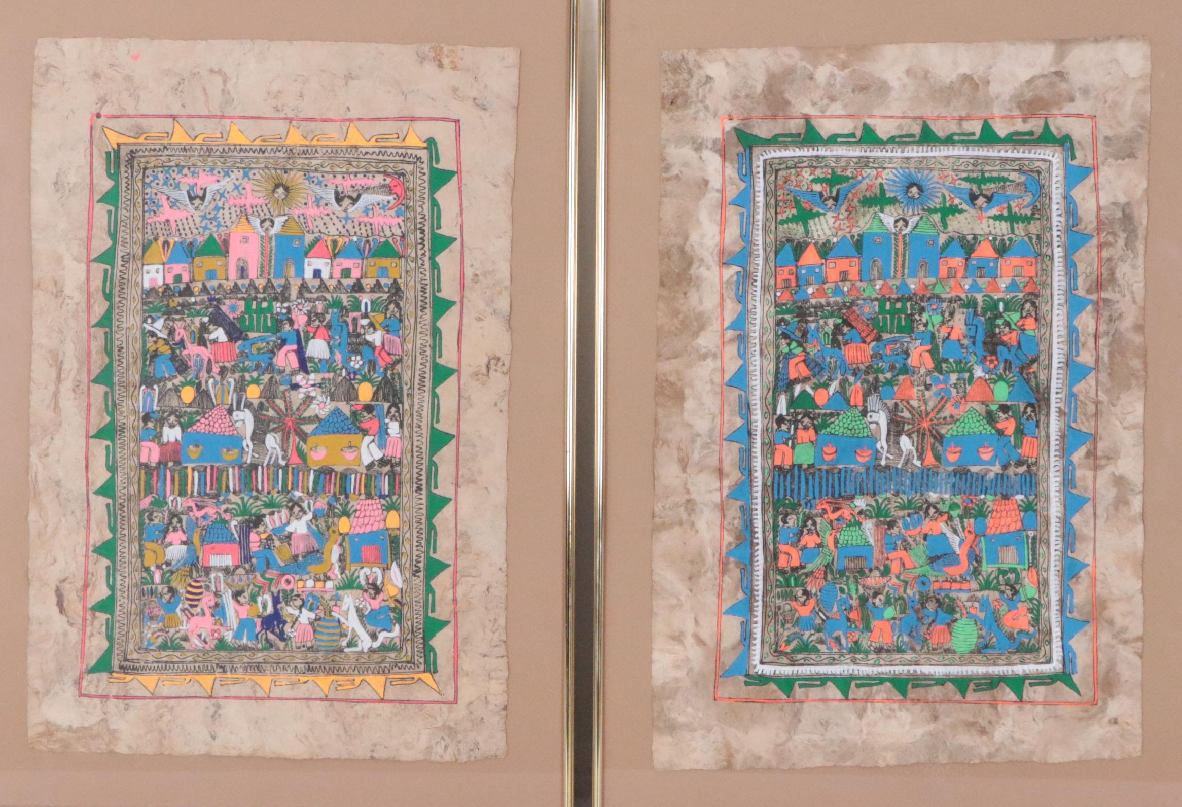 Mexican Folk Art Amate Bark Paintings