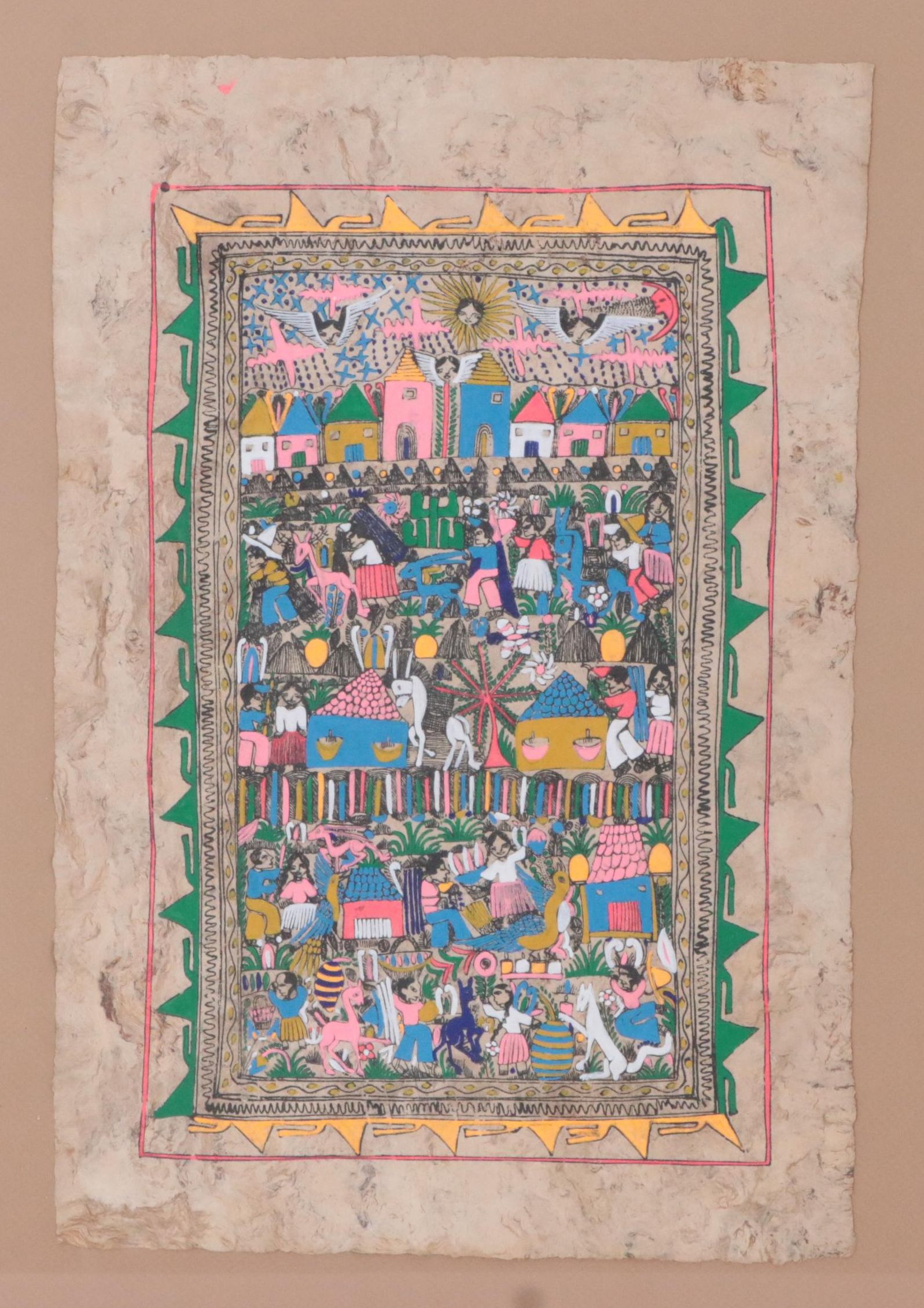 Mexican Folk Art Amate Bark Paintings