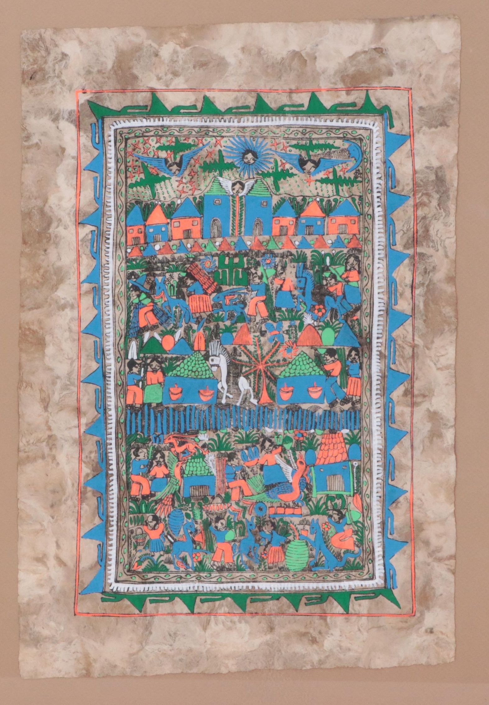 Mexican Folk Art Amate Bark Paintings