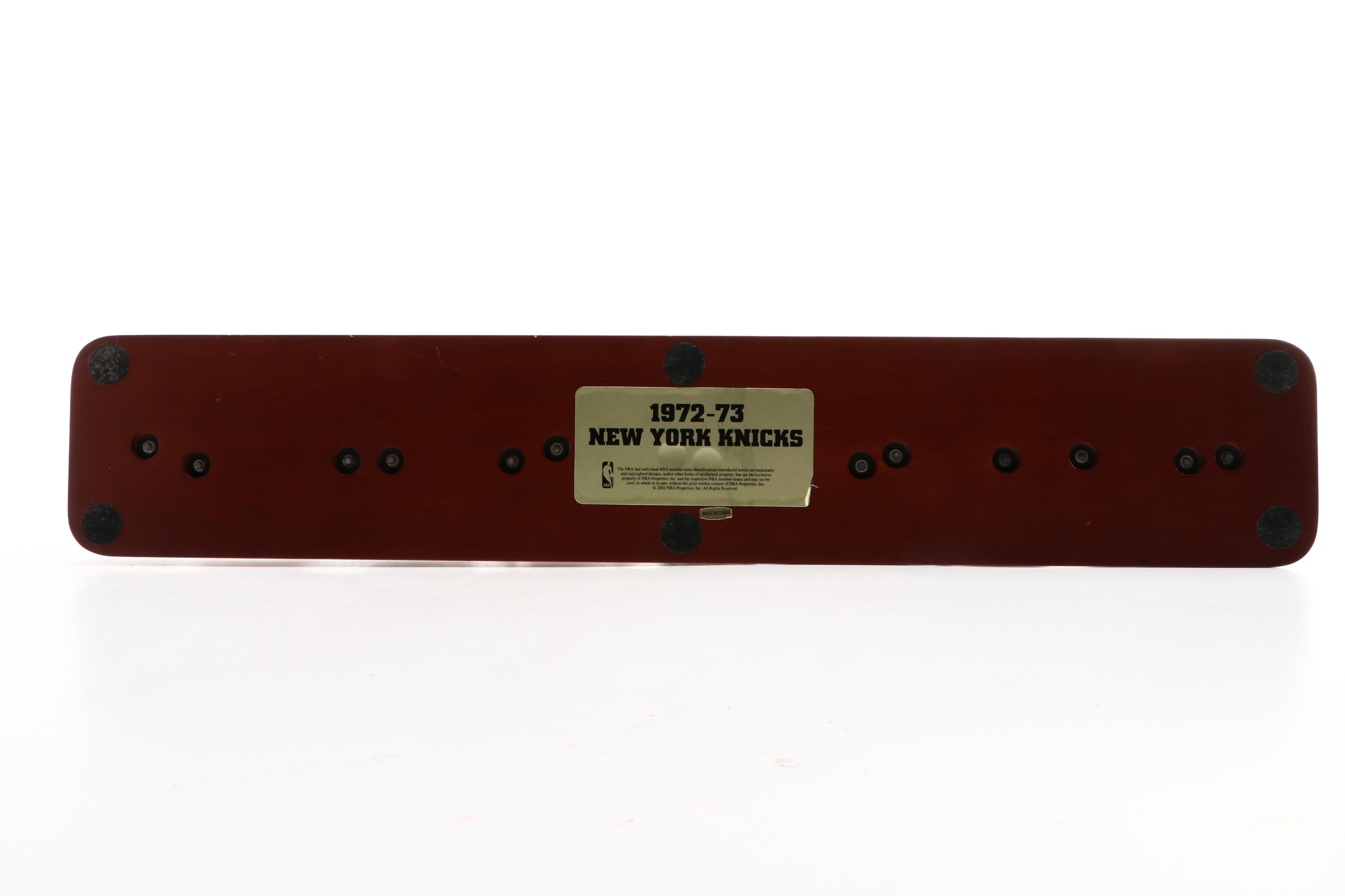 The Danbury Mint 1972-73 New York Knicks Figurine Display with Walt Frazier