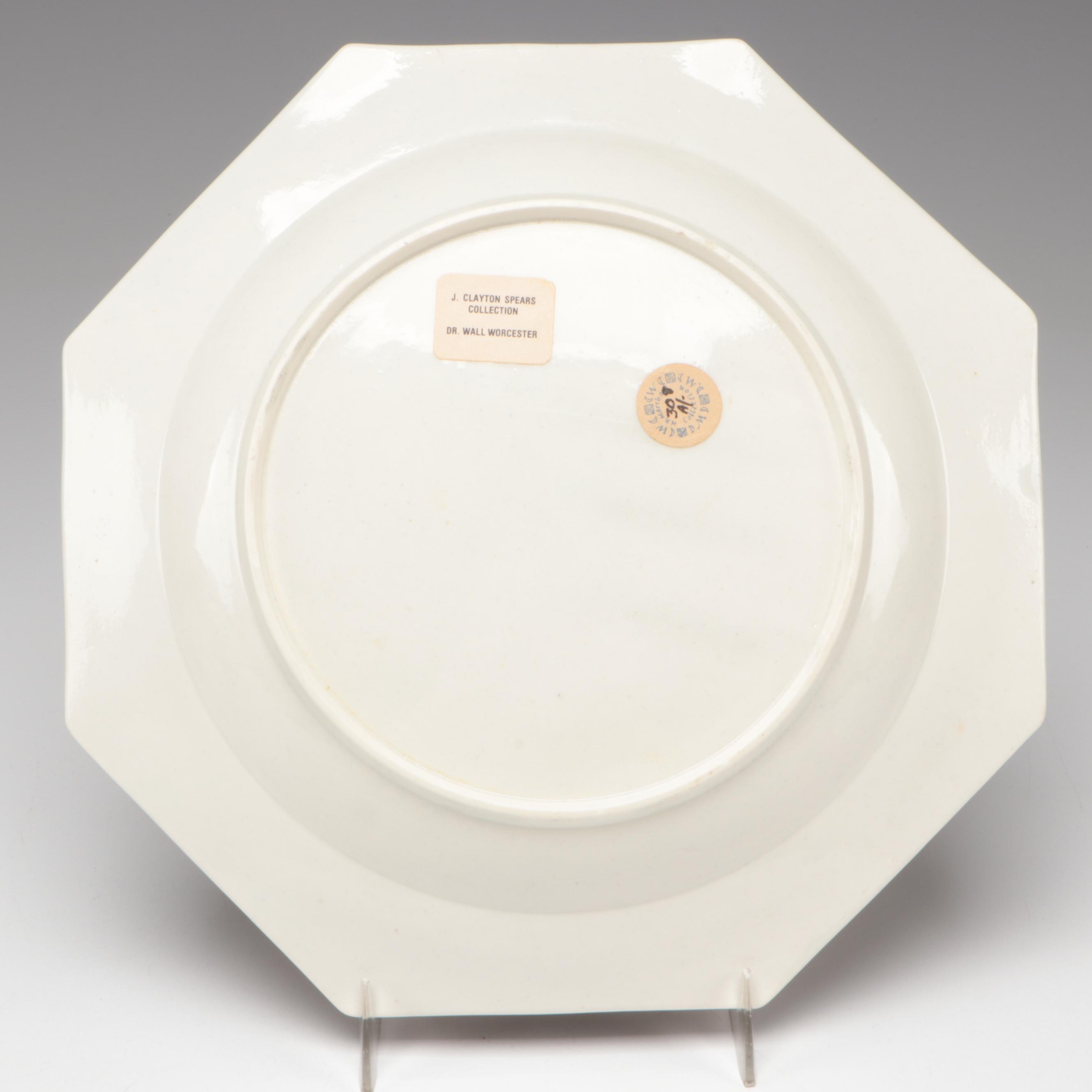 Dr. Wall Worcester Soft Paste Porcelain Kakiemon Plate and Covered Bowl, 18th C.