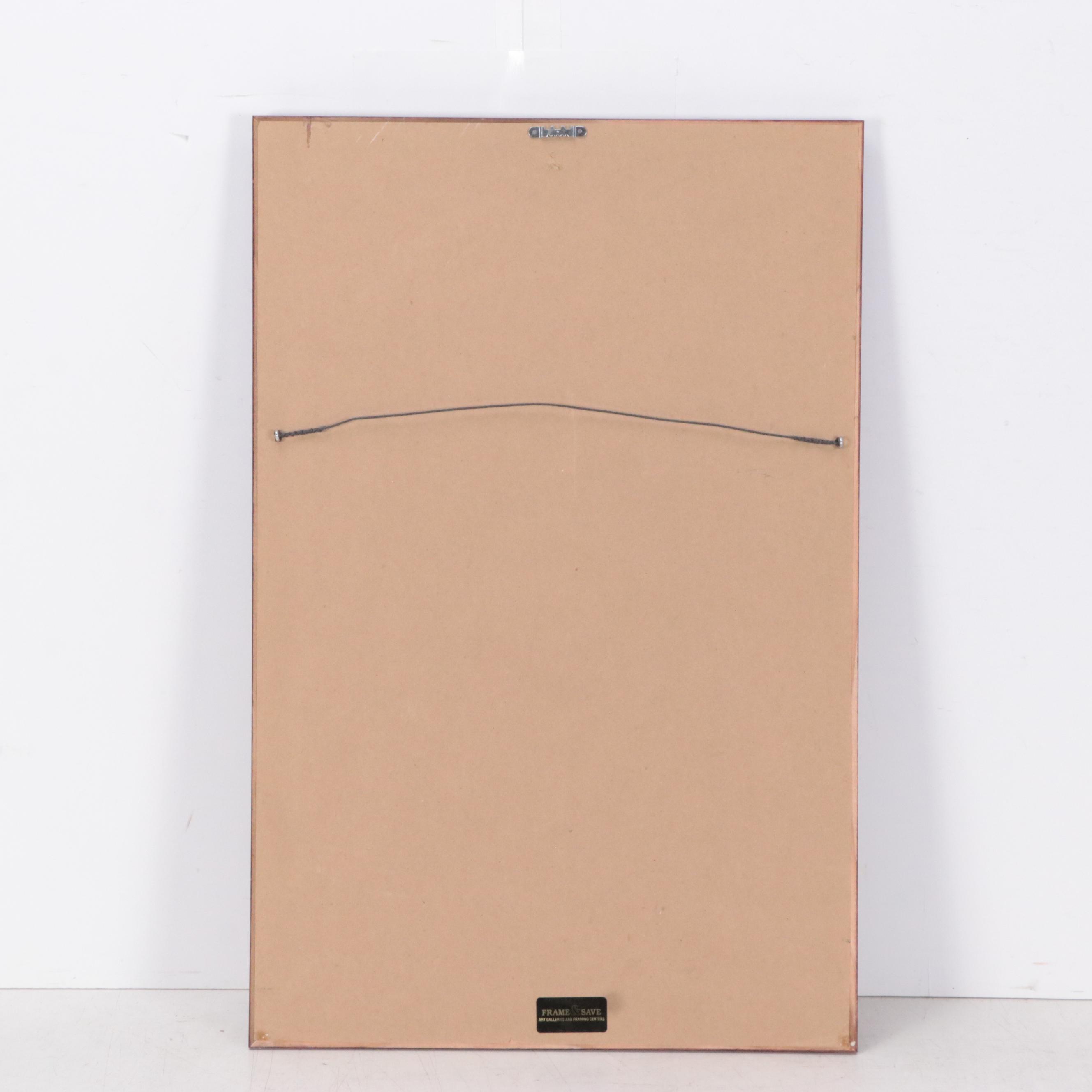 Screenprinted Golf Textile After R. Batchelder, Mid to Late 20th Century