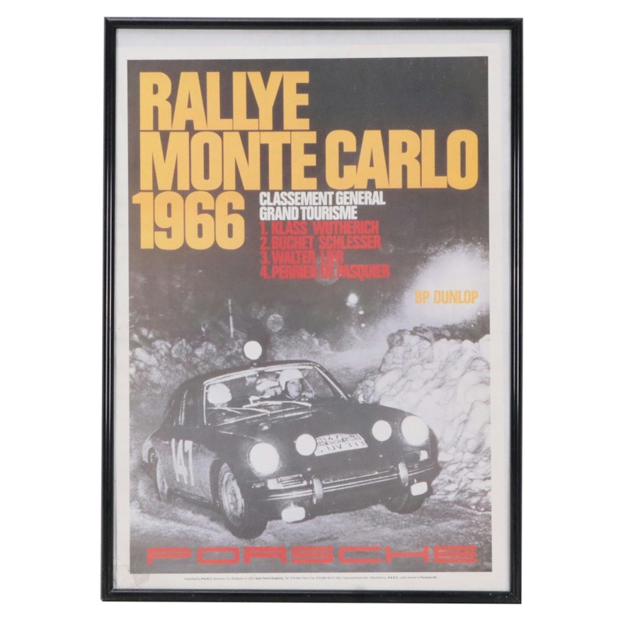 1966 Monte Carlo Rally Offset Lithograph Poster