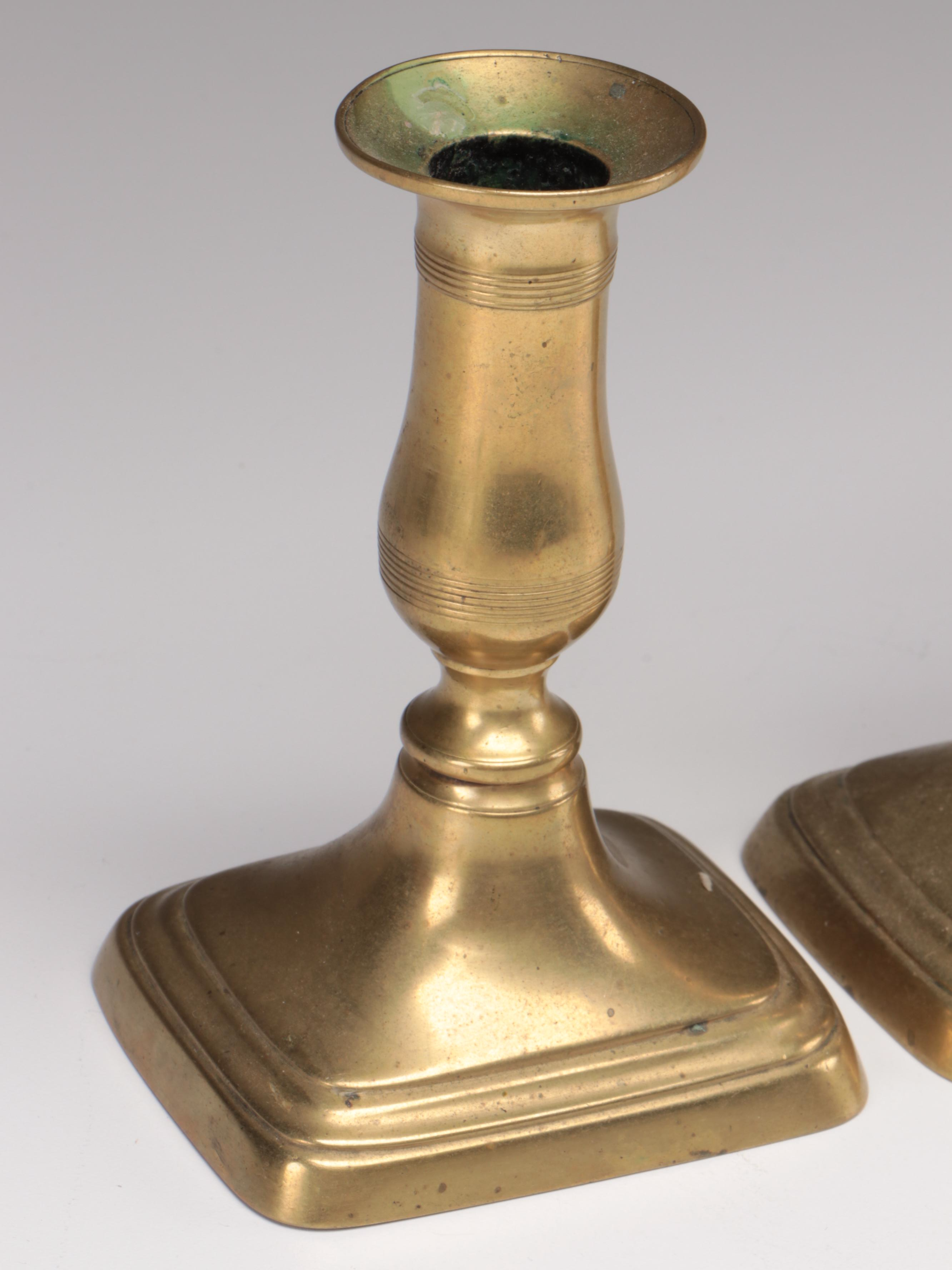 Pair of Brass Pushup Candlesticks, Victorian Brass Pheasant Bookends EBTH