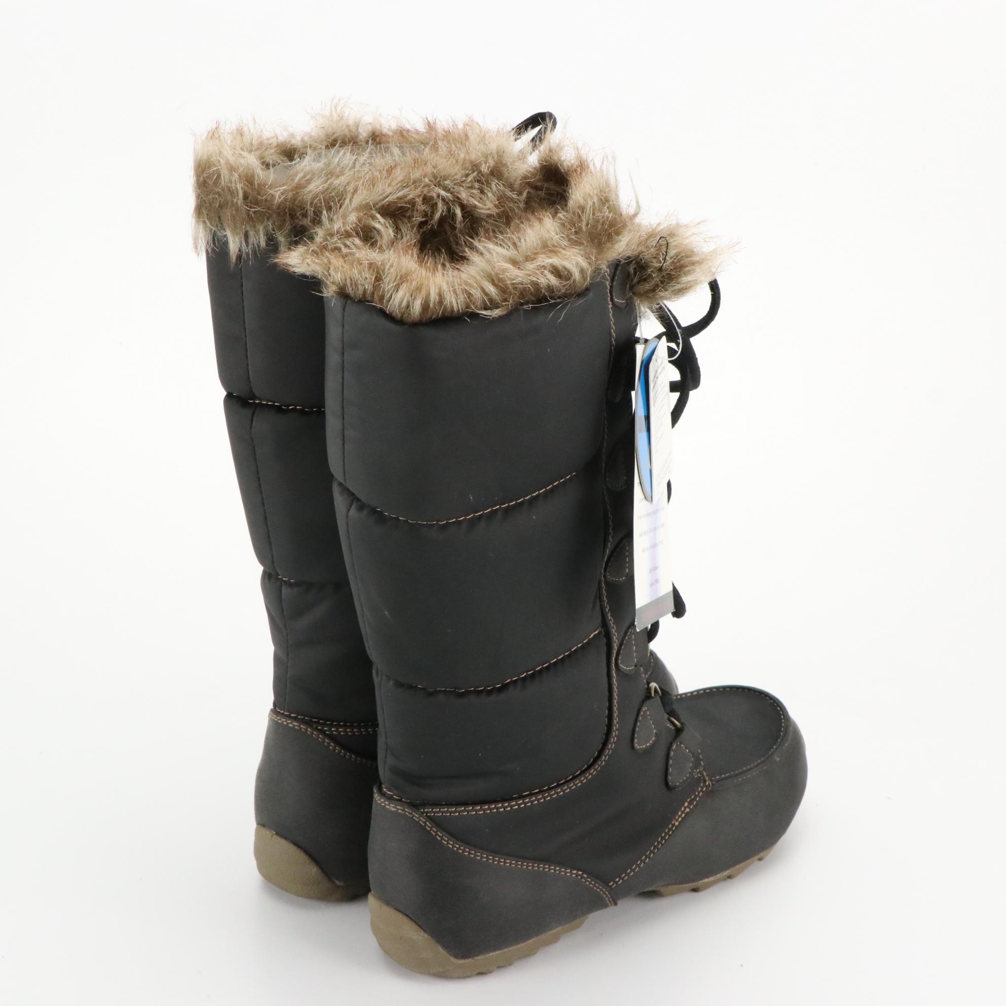 ZeroXposur Waterproof Faux Fur Puffy Boots and BZees Generation Boots, Boxes