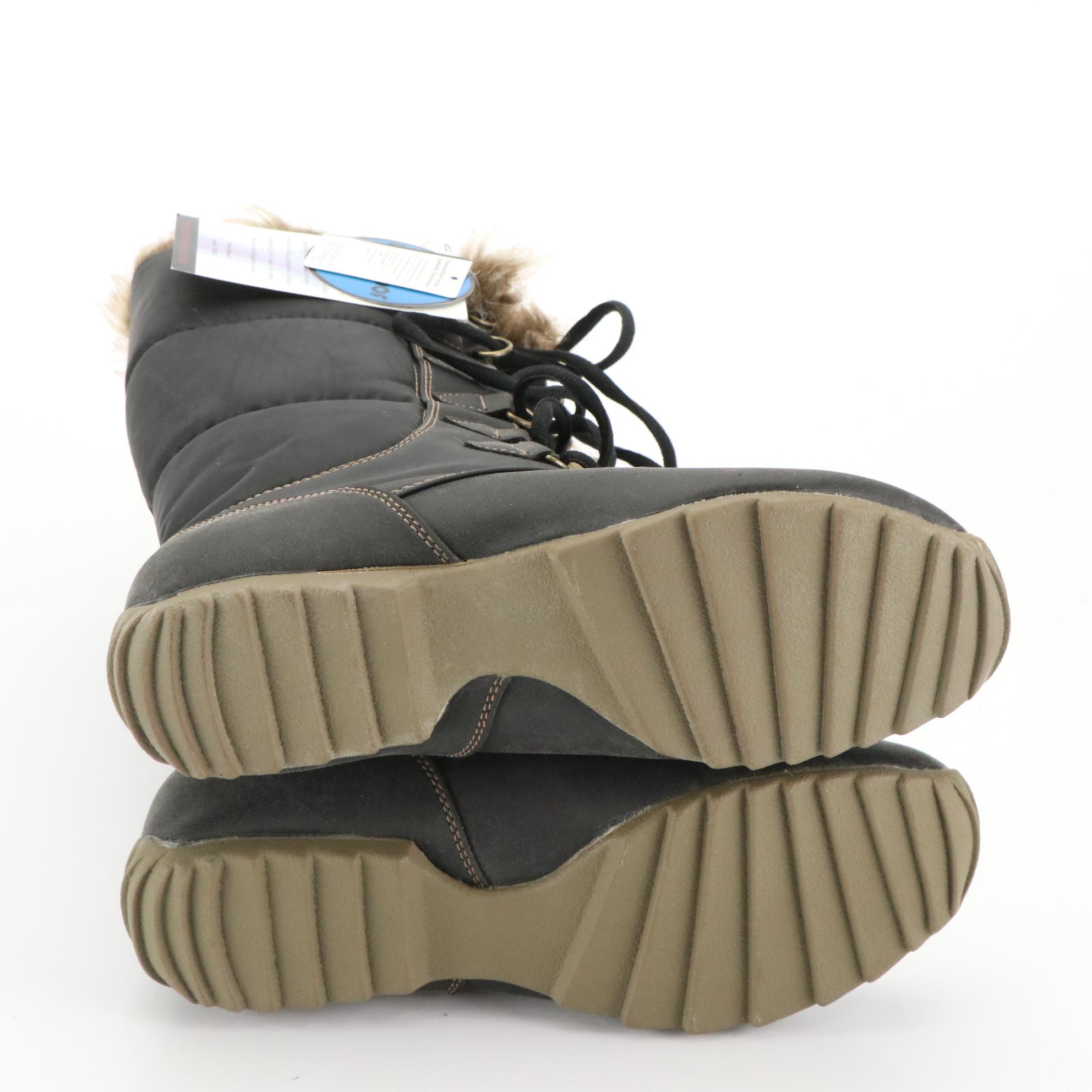 ZeroXposur Waterproof Faux Fur Puffy Boots and BZees Generation Boots, Boxes