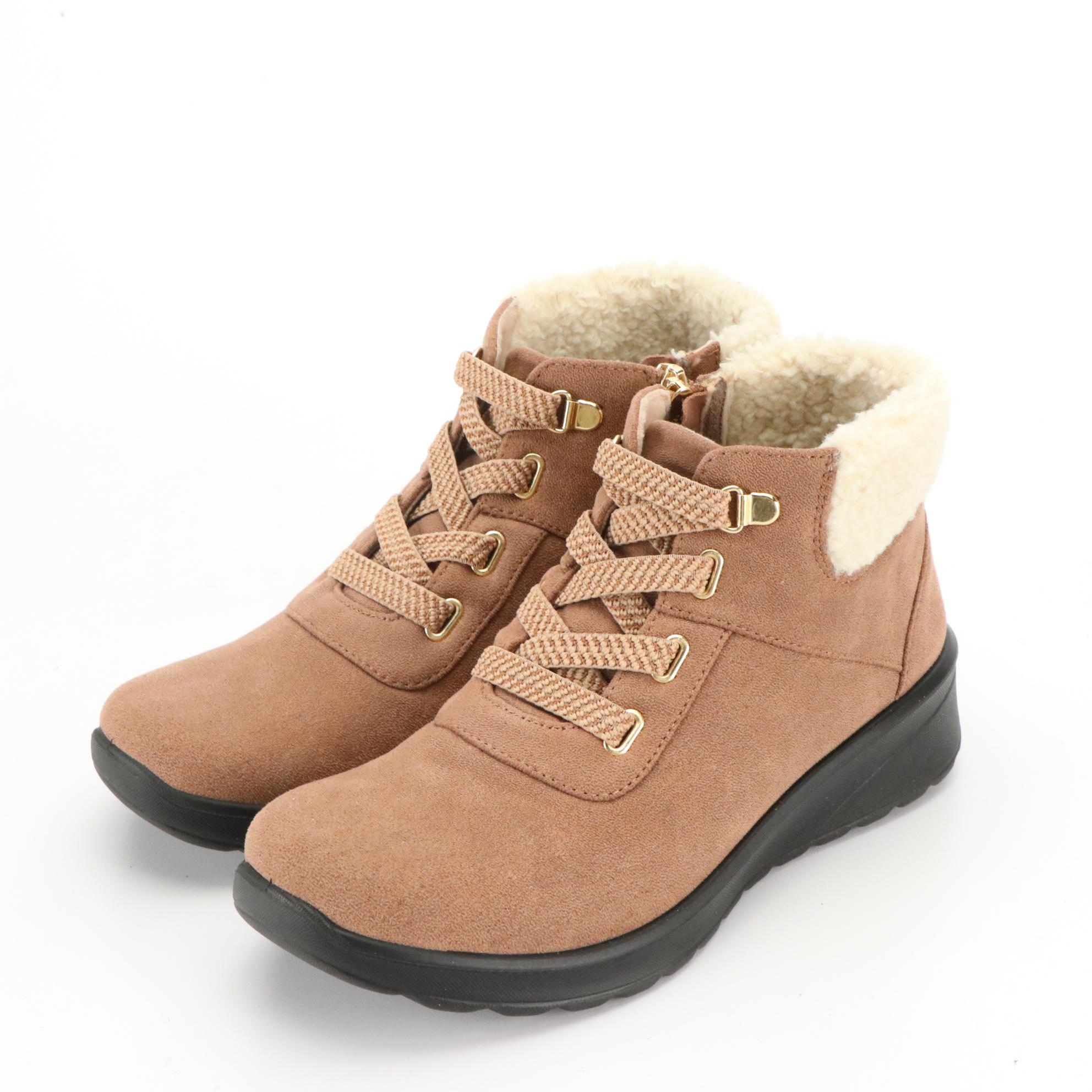 ZeroXposur Waterproof Faux Fur Puffy Boots and BZees Generation Boots, Boxes