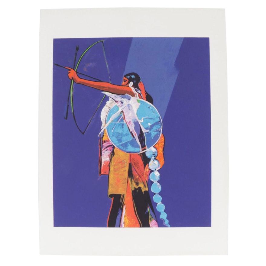 John Nieto Serigraph "Kiowa Archer," 1996