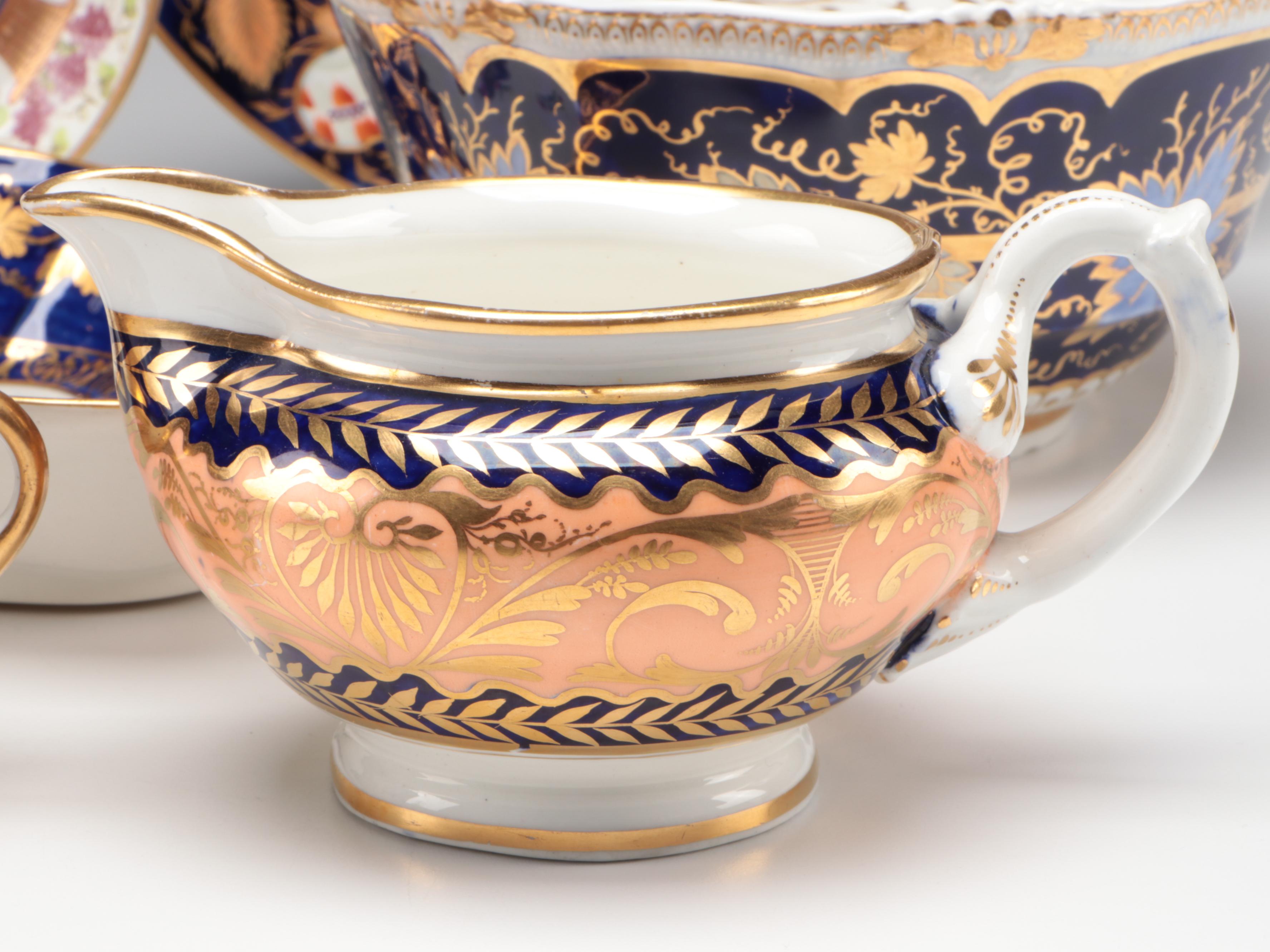 Minton Georgian Coffee Cup with Other English Porcelain Tableware
