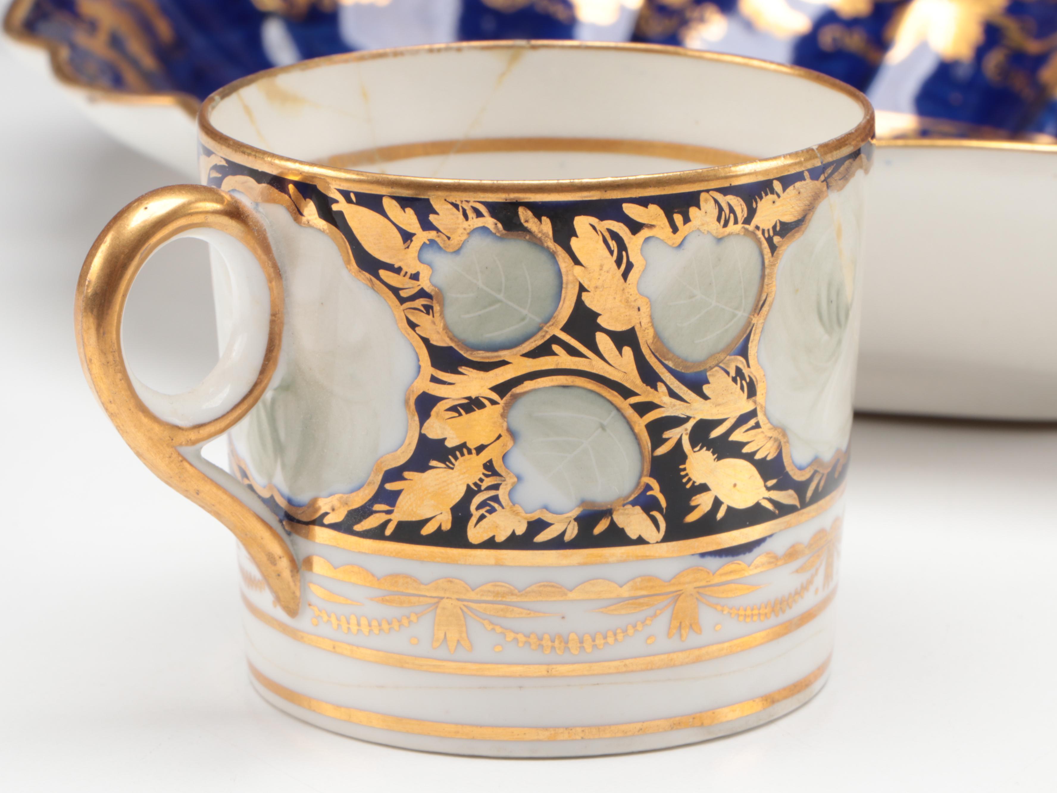 Minton Georgian Coffee Cup with Other English Porcelain Tableware