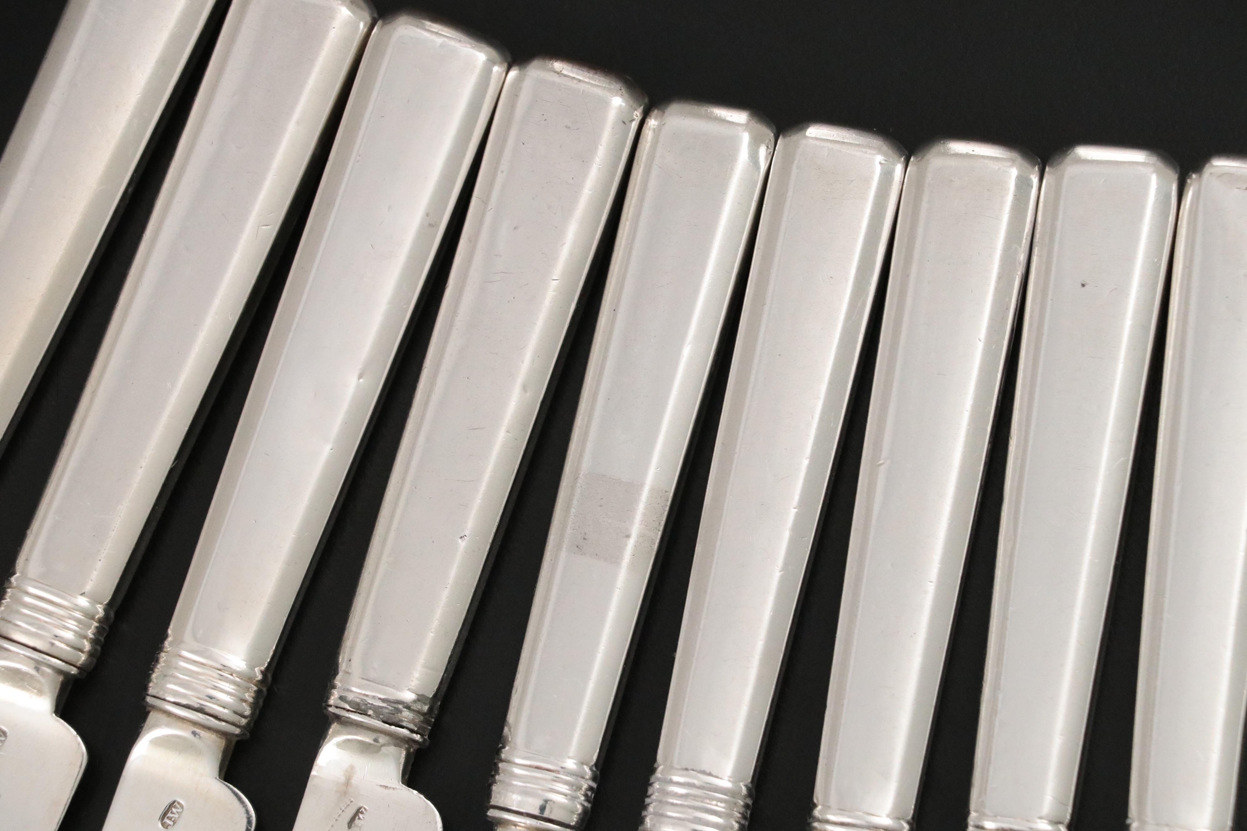 Joseph Willmore George III Sterling Silver Fruit Knives and Forks