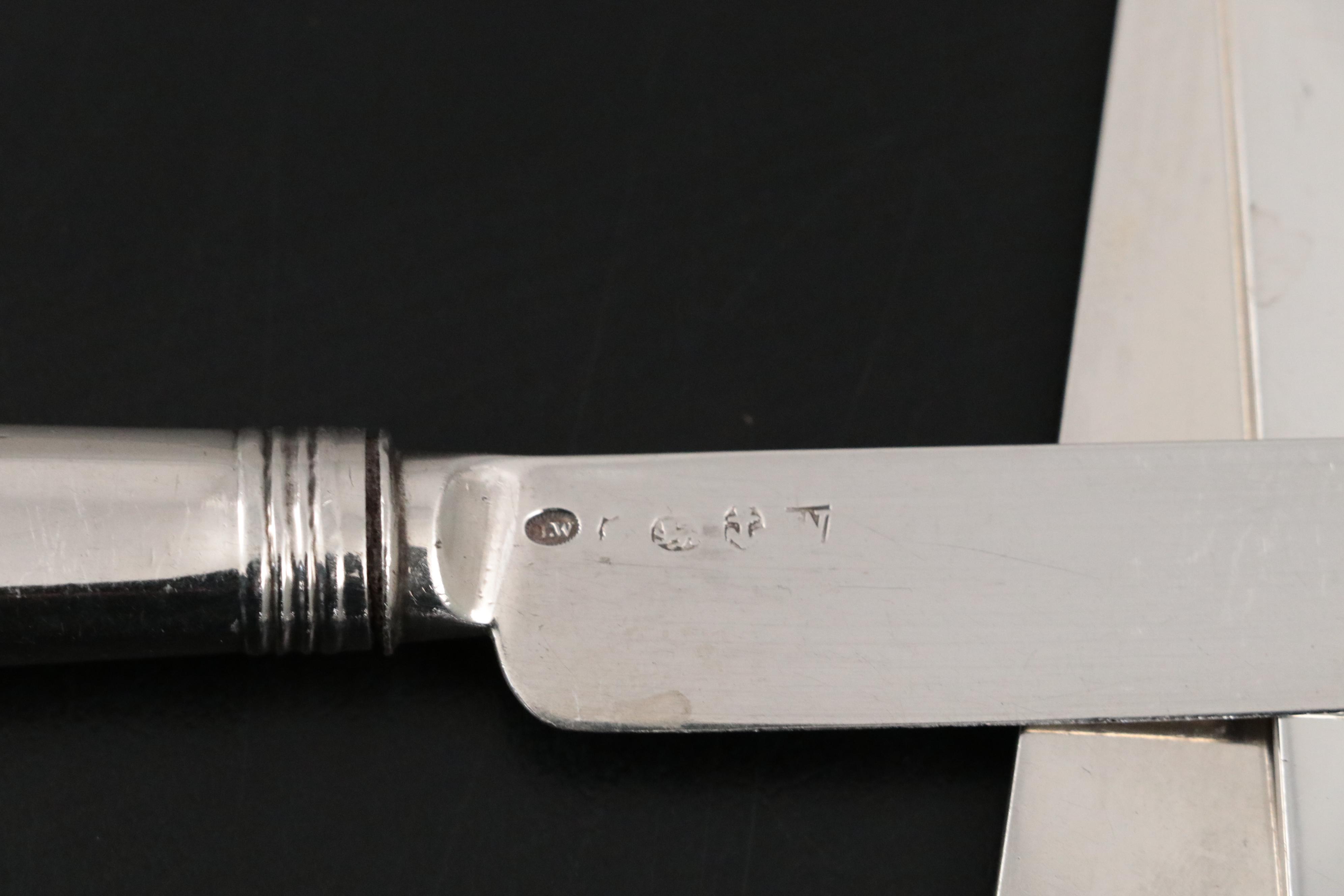 Joseph Willmore George III Sterling Silver Fruit Knives and Forks