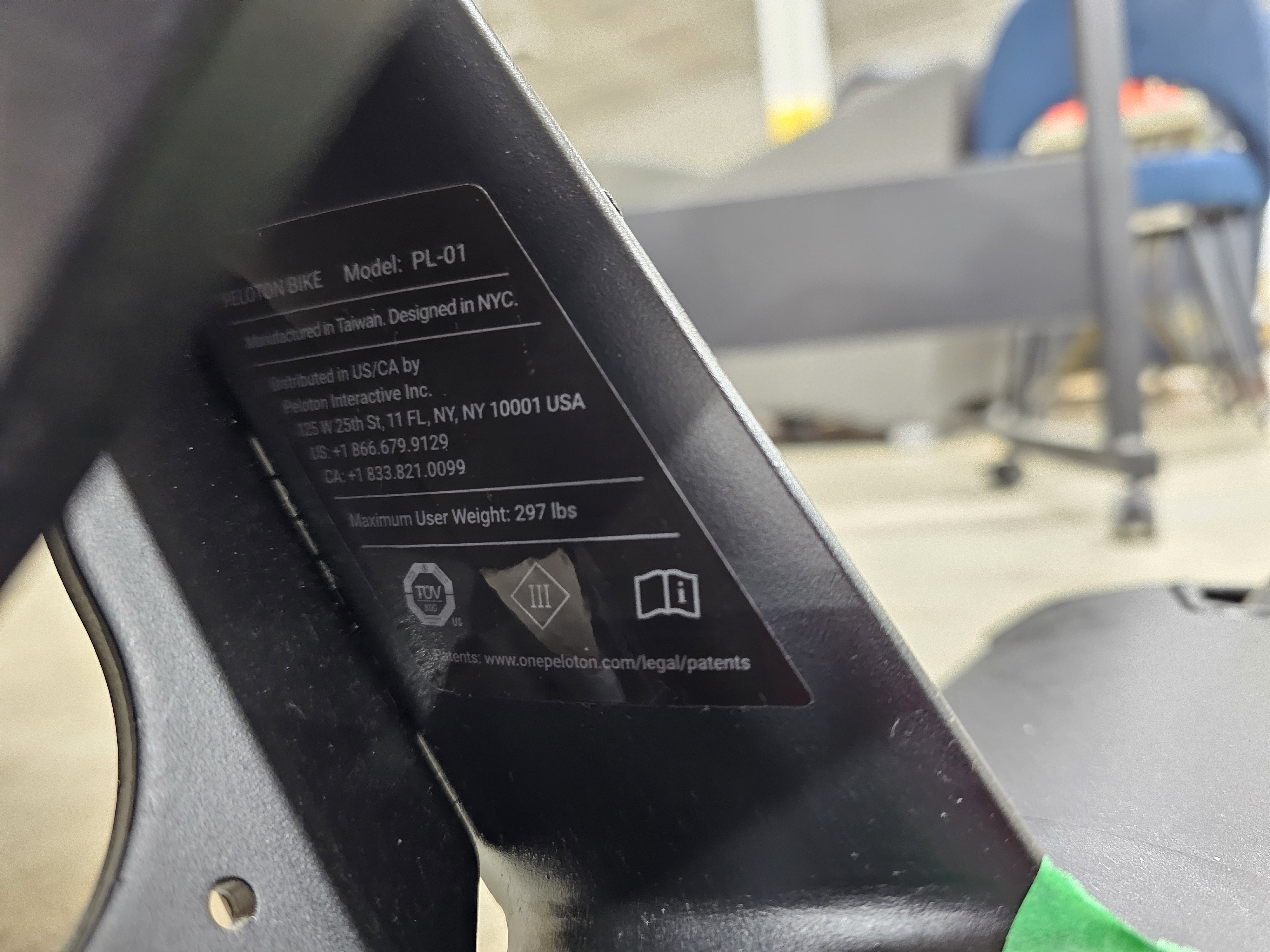 Peloton PL-01 Stationary Fitness Spin Bicycle