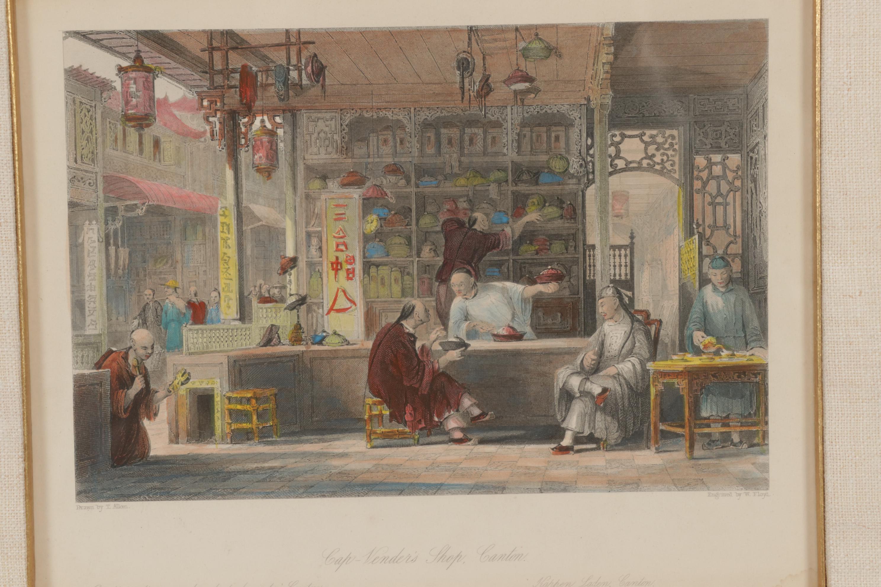 Hand-Colored Engravings after Thomas Allom from "China, in a Series of Views"