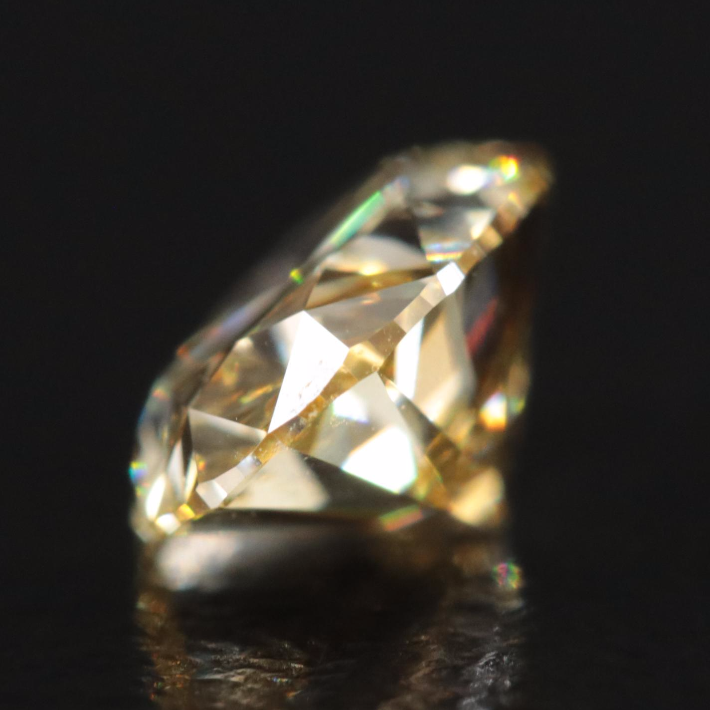 Loose 1.34 CT Lab Grown Fancy Intense Yellow Diamond