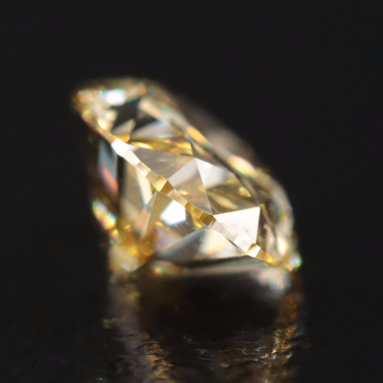 Loose 1.34 CT Lab Grown Fancy Intense Yellow Diamond