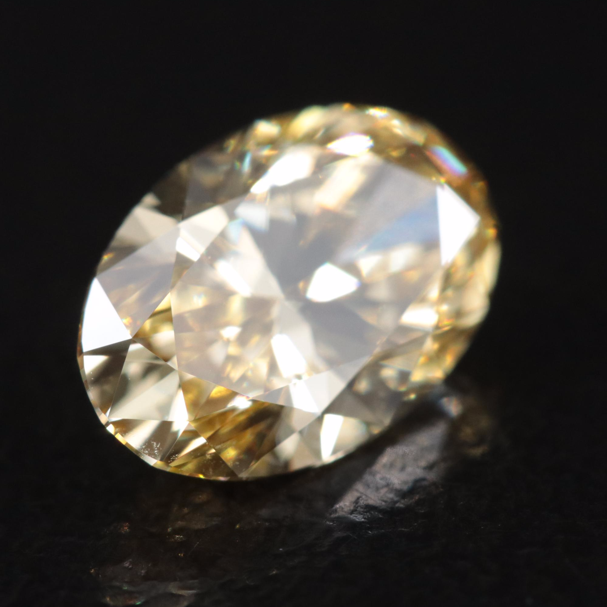 Loose 1.34 CT Lab Grown Fancy Intense Yellow Diamond