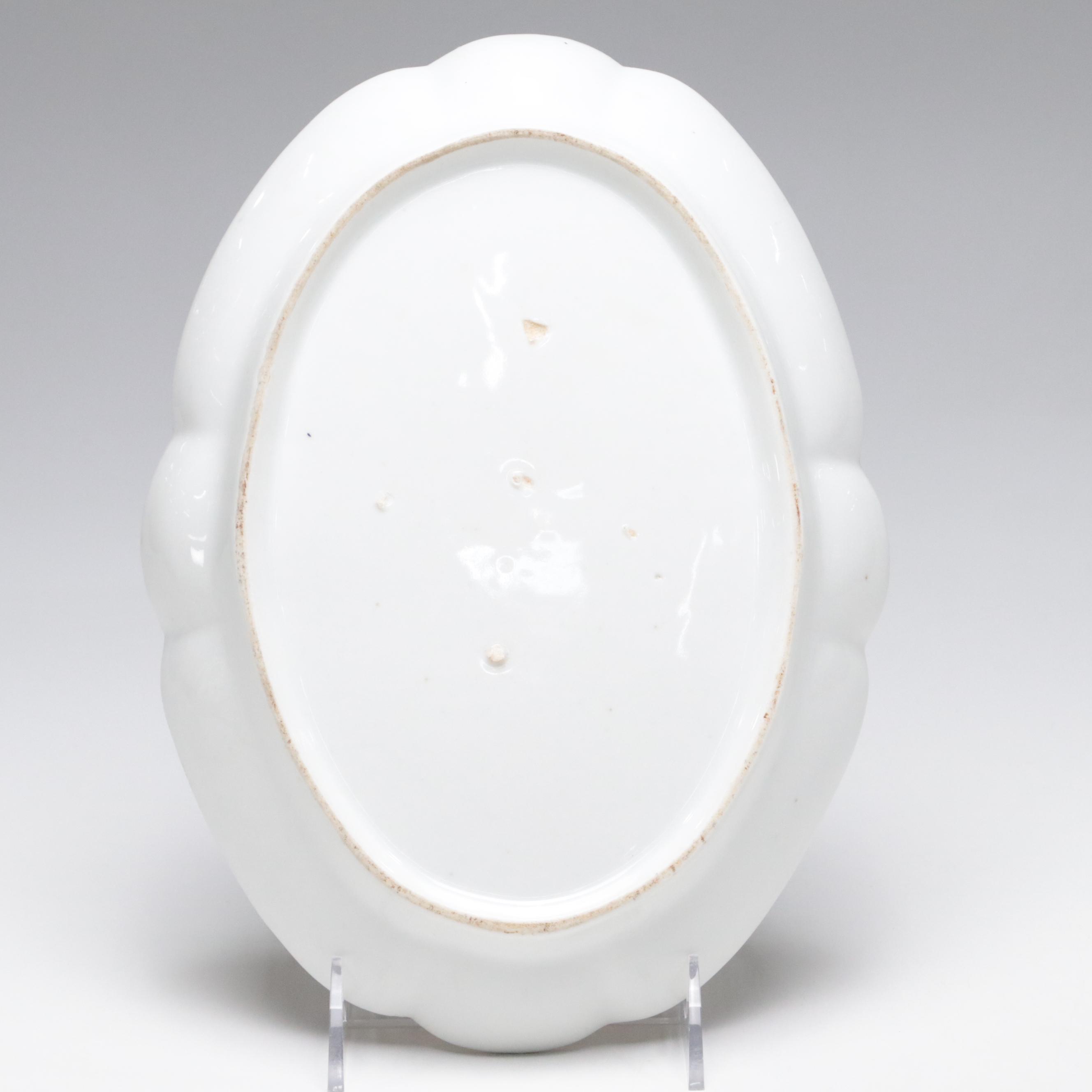 Hand-Painted Floral Porcelain Luncheon Plates and Serving Dishes