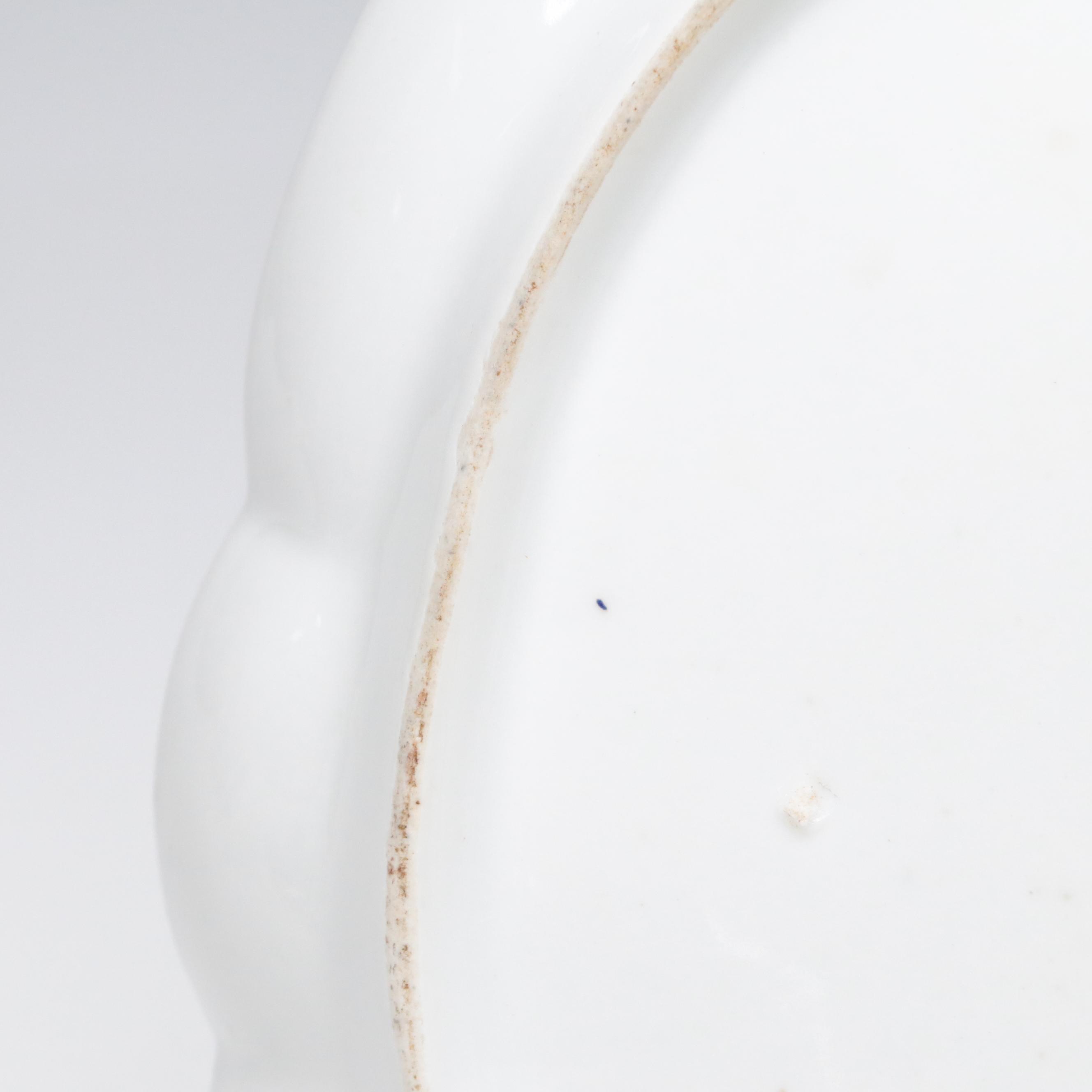 Hand-Painted Floral Porcelain Luncheon Plates and Serving Dishes