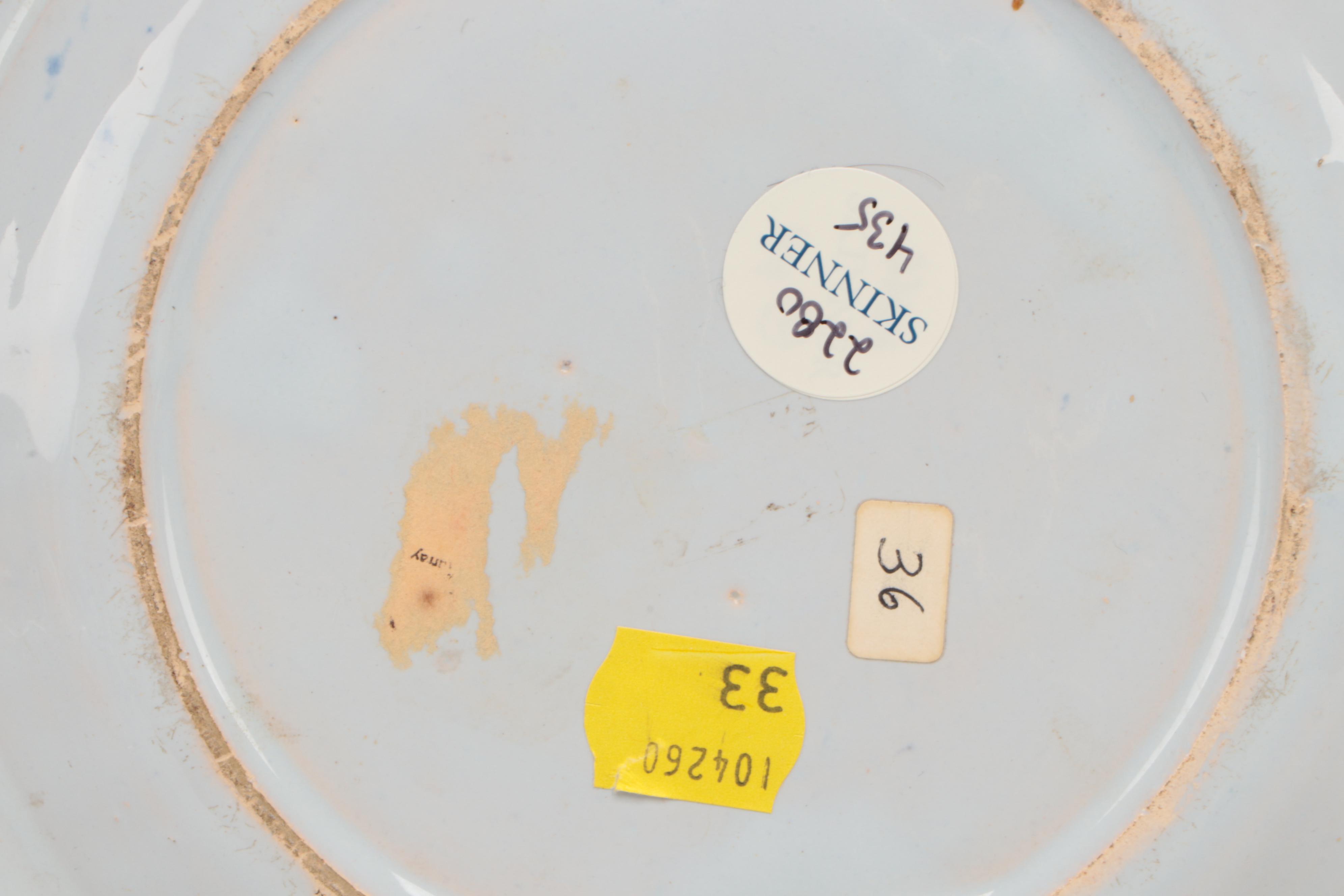 Bow Soft Paste Porcelain Octagonal Plate with Caughley and Other Tableware