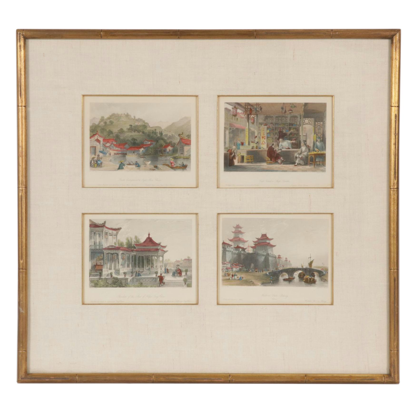 Hand-Colored Engravings after Thomas Allom from "China, in a Series of Views"