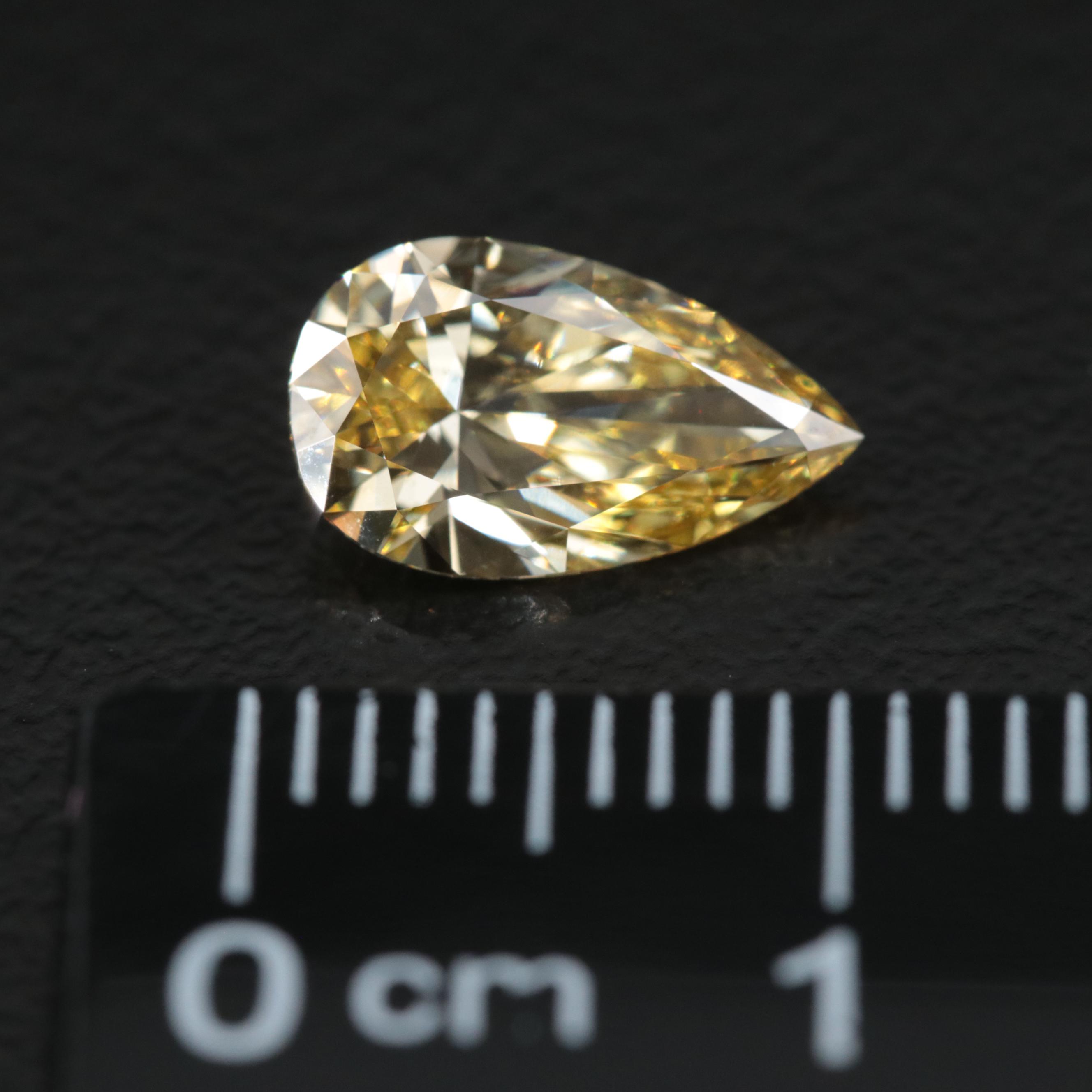 Loose 1.26 CT Lab Grown Fancy Intense Yellow Diamond