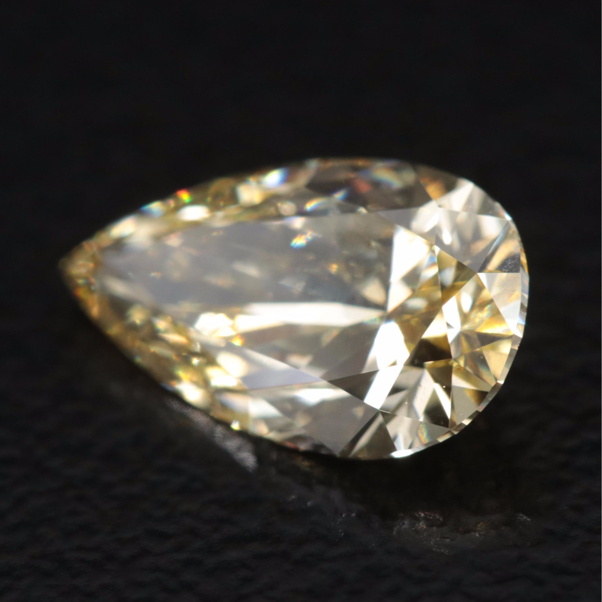 Loose 1.26 CT Lab Grown Fancy Intense Yellow Diamond